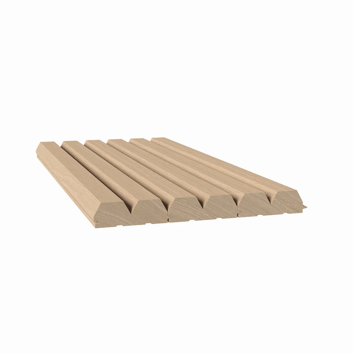 1 1/2" Bevel Solid Wood Tongue and Grove Tambour Panel, 1" thick x 3 3/16"width x 112"long - Image 3