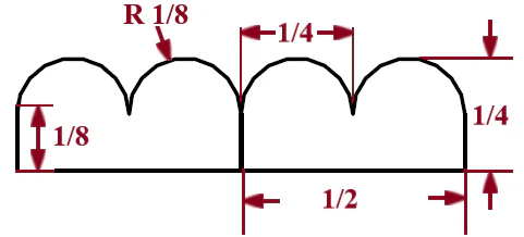 1/4" Double Bead Tambour - Image 3
