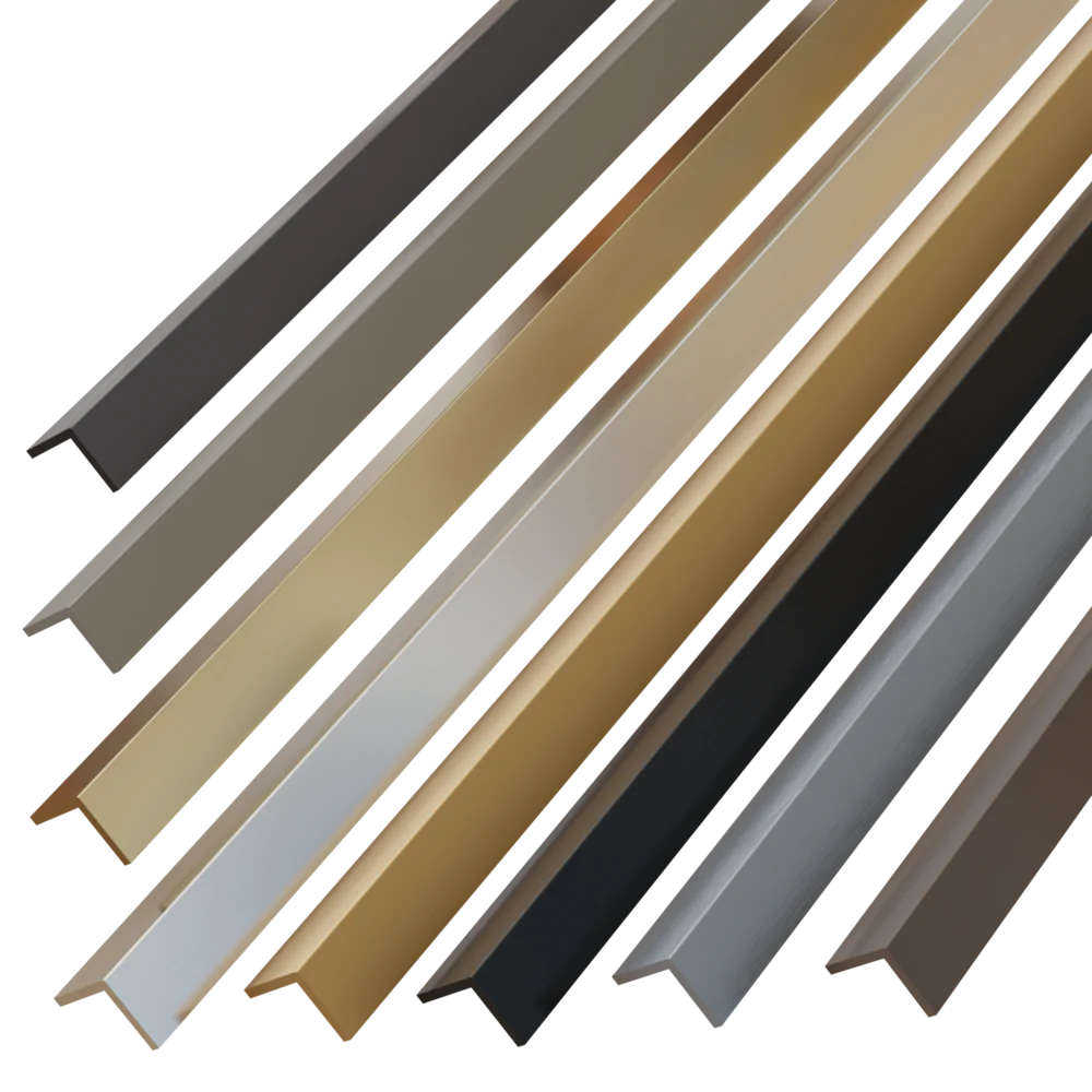 Metallic Trim Aluminum L-Channel, 72'' L x 1/2'' W - Image 2