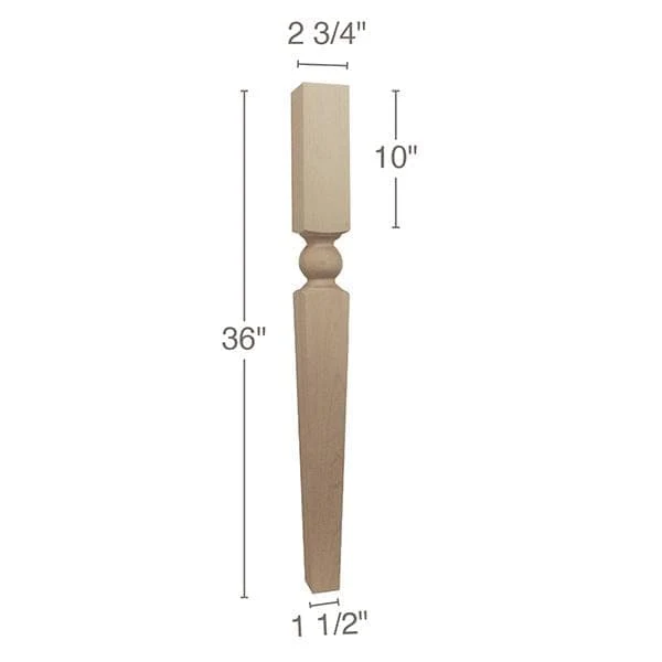 Arezzo Square Island Column, 2 3/4"sq. x 36"h