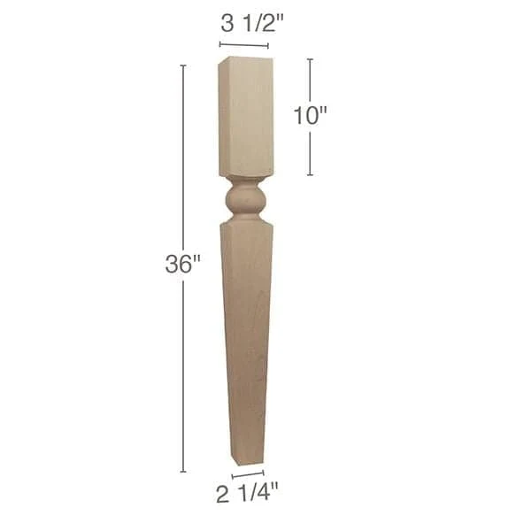 Arezzo Square Island Column, 3 1/2"sq. x 36"h