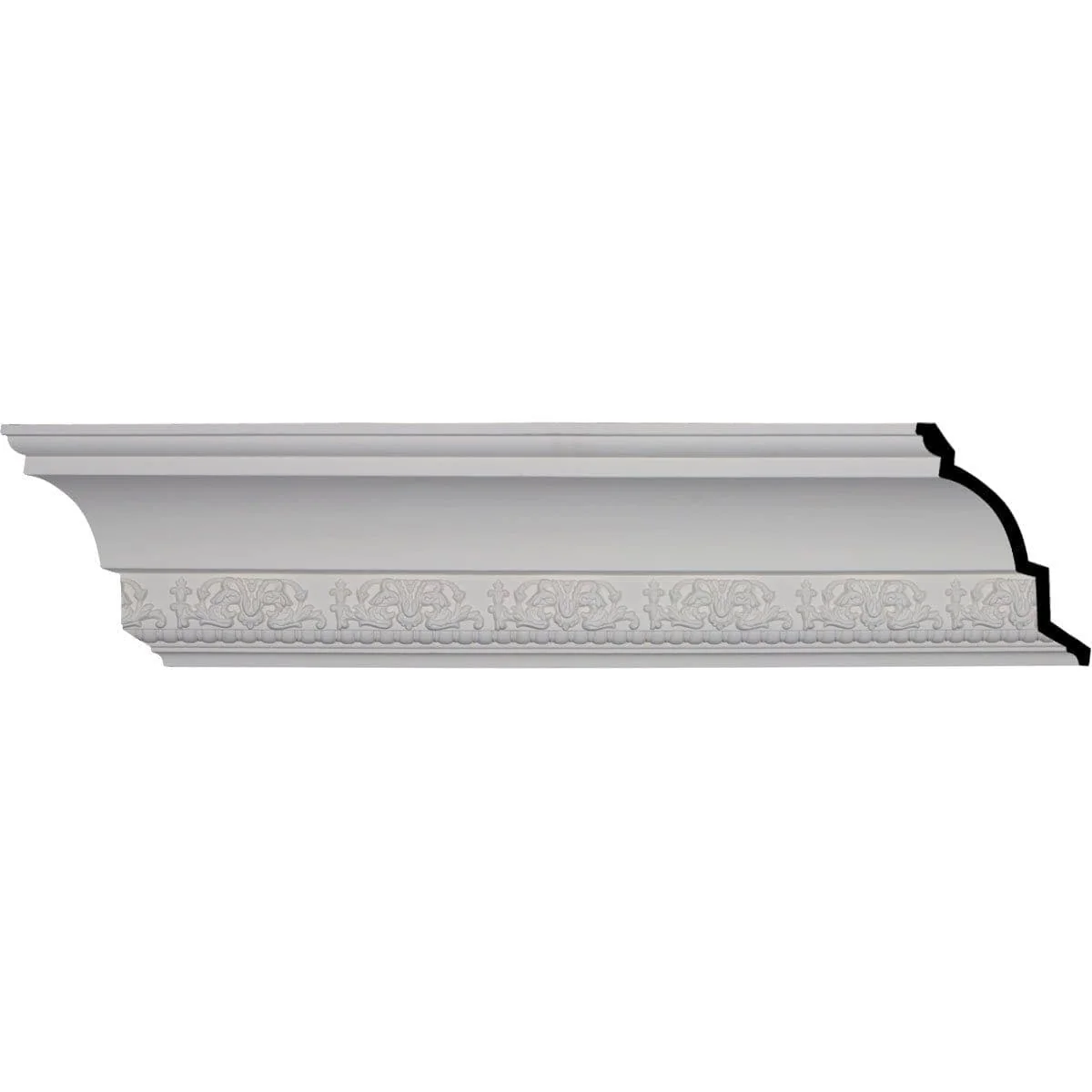 Athena Crown Moulding, 7 1/8"H x 6 1/4"P x 9 1/2"F x 94 1/2"L