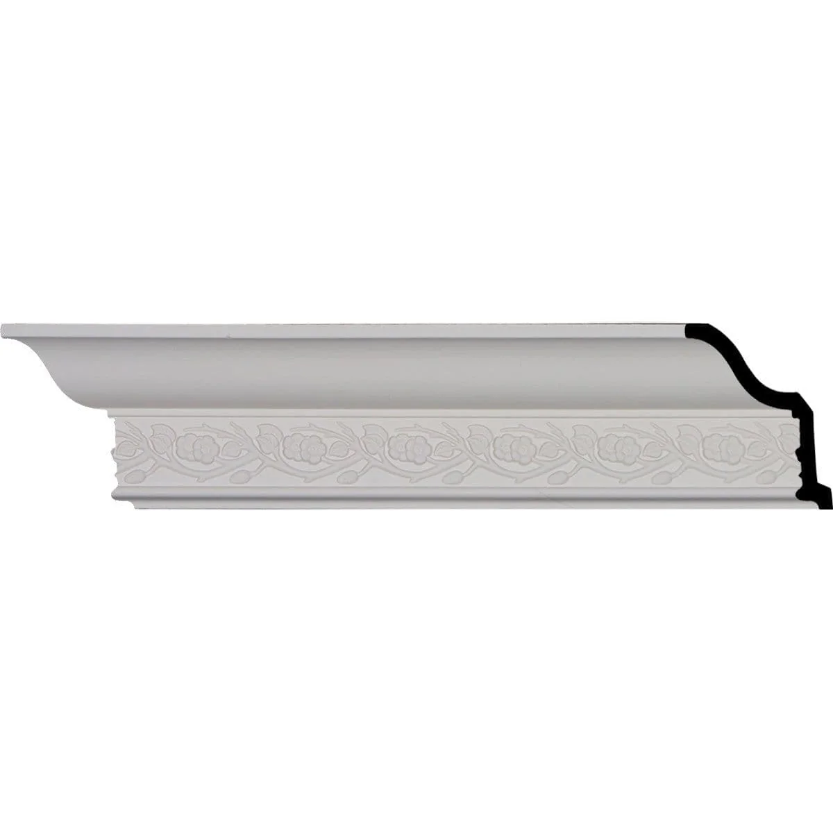 Augusta Crown Moulding, 3 7/8"H x 2 3/4"P x 4 3/4"F x 94 1/2"L, (2 1/2" Repeat)