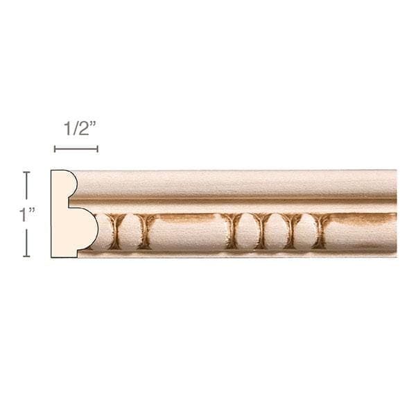 Bead and Barrel, 1''w x 1/2''d
