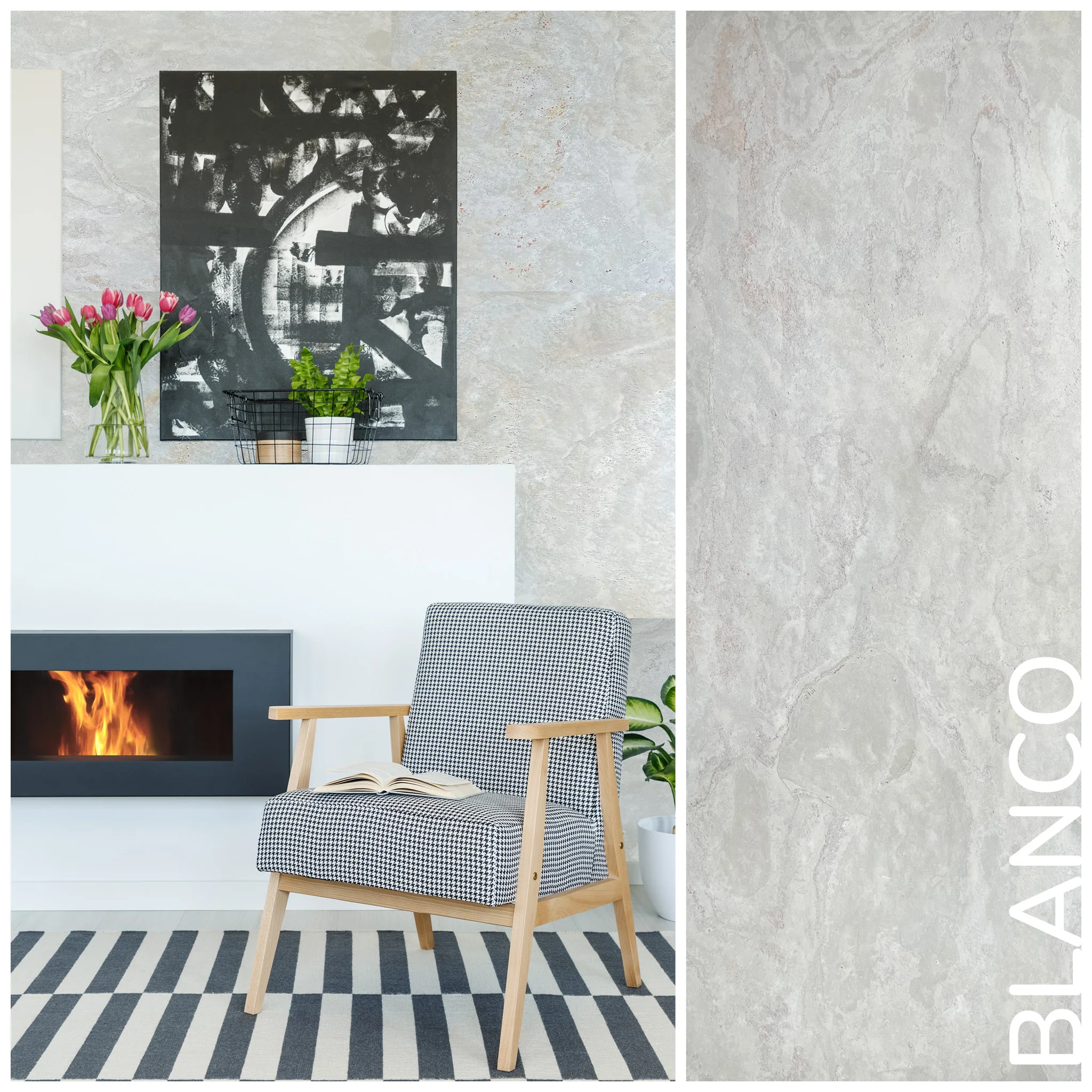 Blanco, Natural Slate Veneer – 24" W x 48" L - Sold By Panel - Image 5