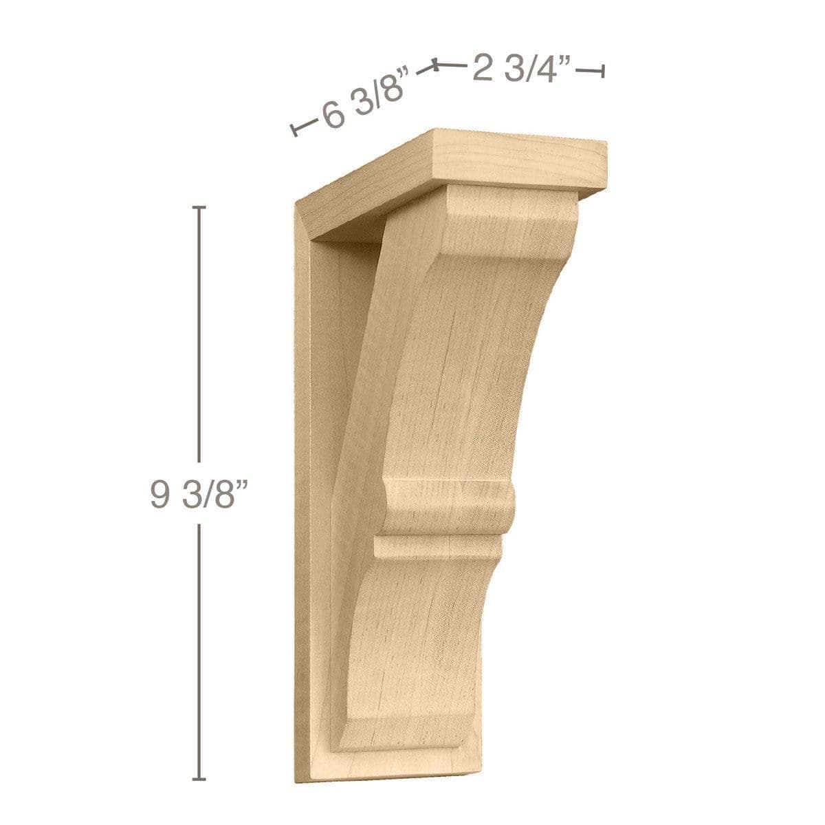Bracket, 2 3/4"w x 9 3/8"h x 6 3/8"d