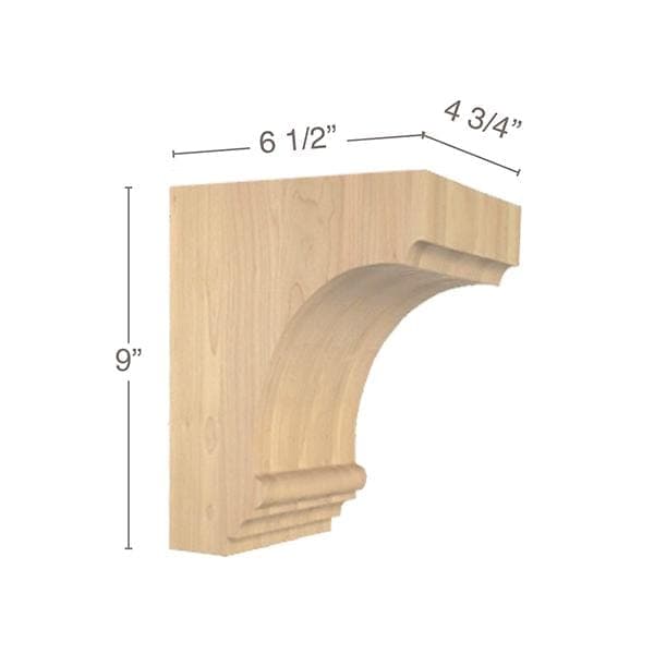 Cavetto Medium Bar Bracket, 4 3/4"w x 9"h x 6 1/2"d