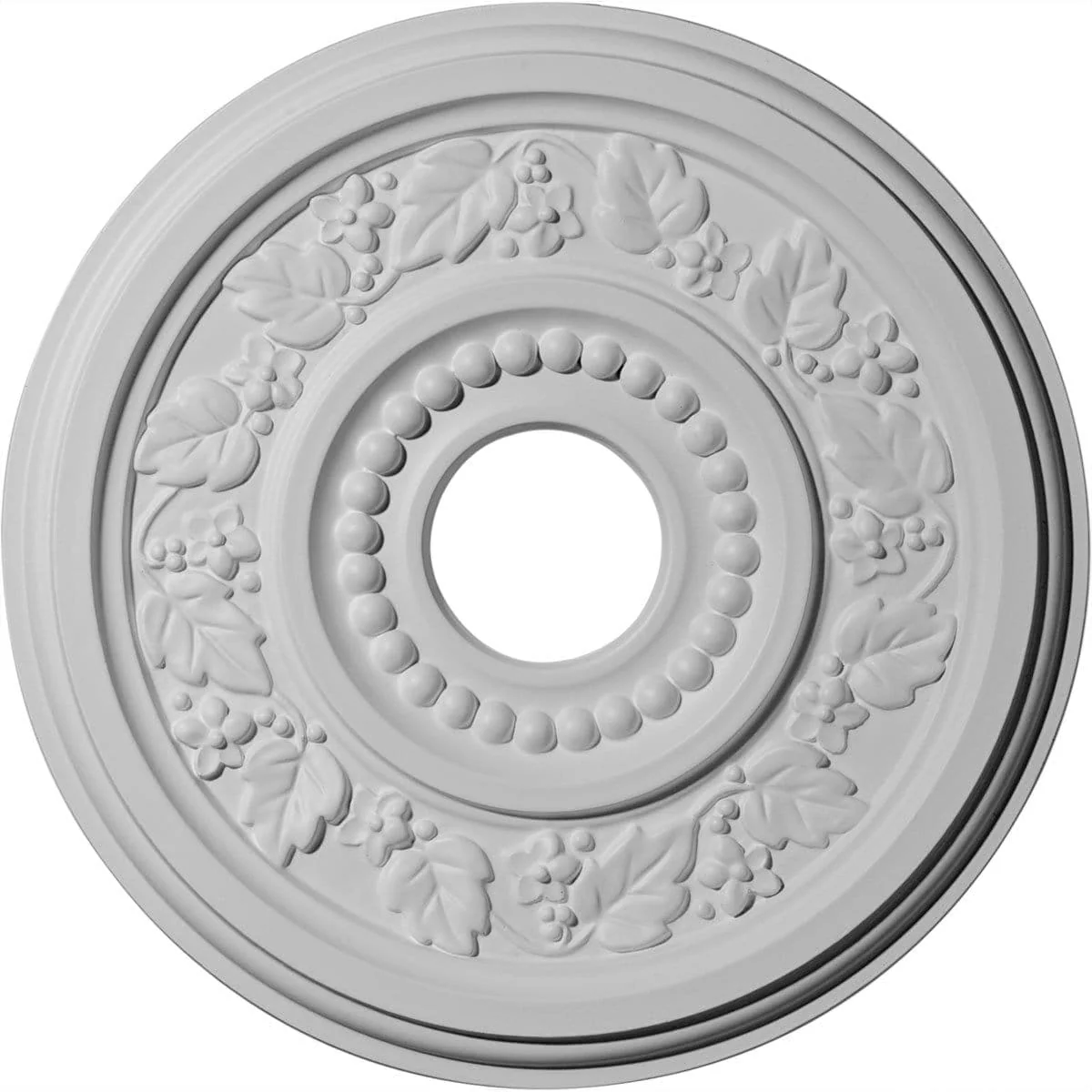 Ceiling Medallion (Fits Canopies up to 3 1/2"), 16 1/8"OD x 3 1/2"ID x 7/8"P
