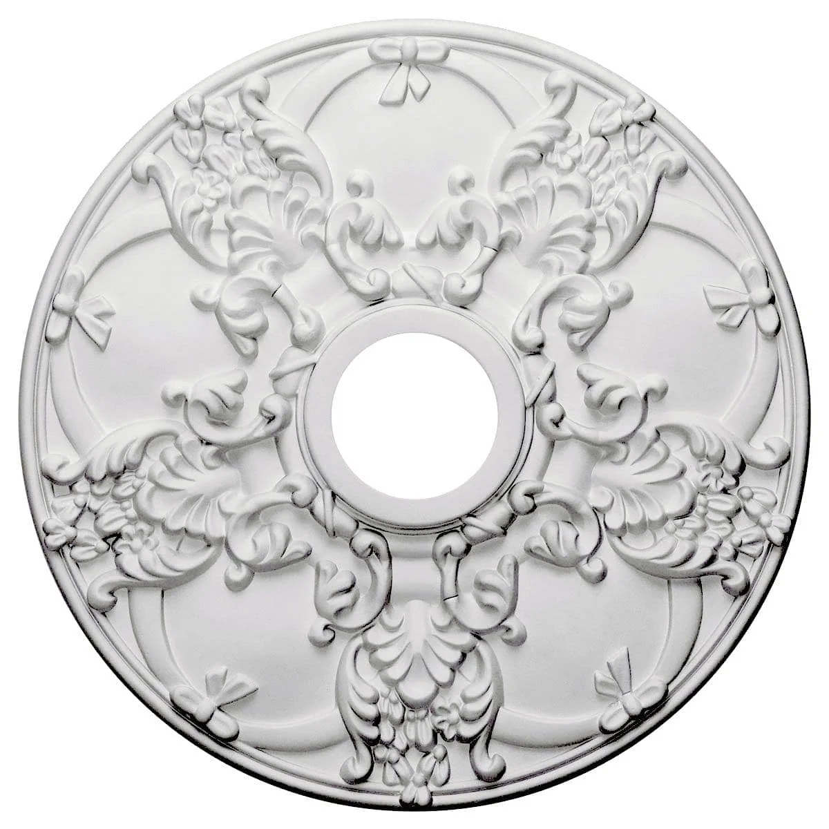 Ceiling Medallion (Fits Canopies up to 4 1/2"), 18"OD x 3 1/2"ID x 1 3/8"P