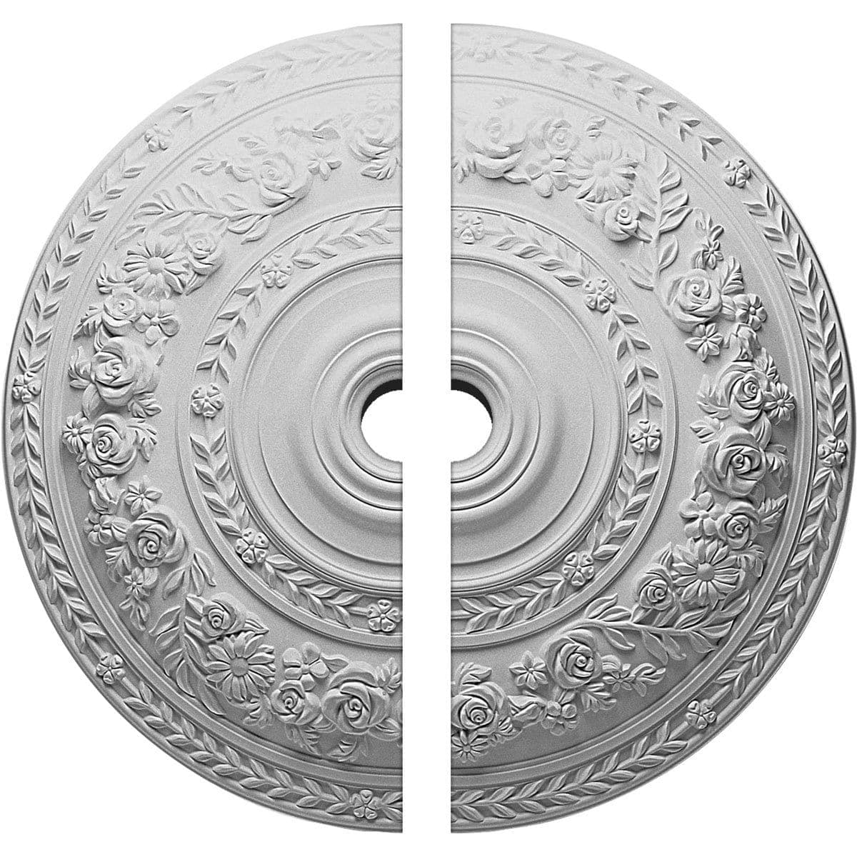 Ceiling Medallion, Two Piece (Fits Canopies up to 13 1/2")33 7/8"OD x 2"ID x 2 3/8"P