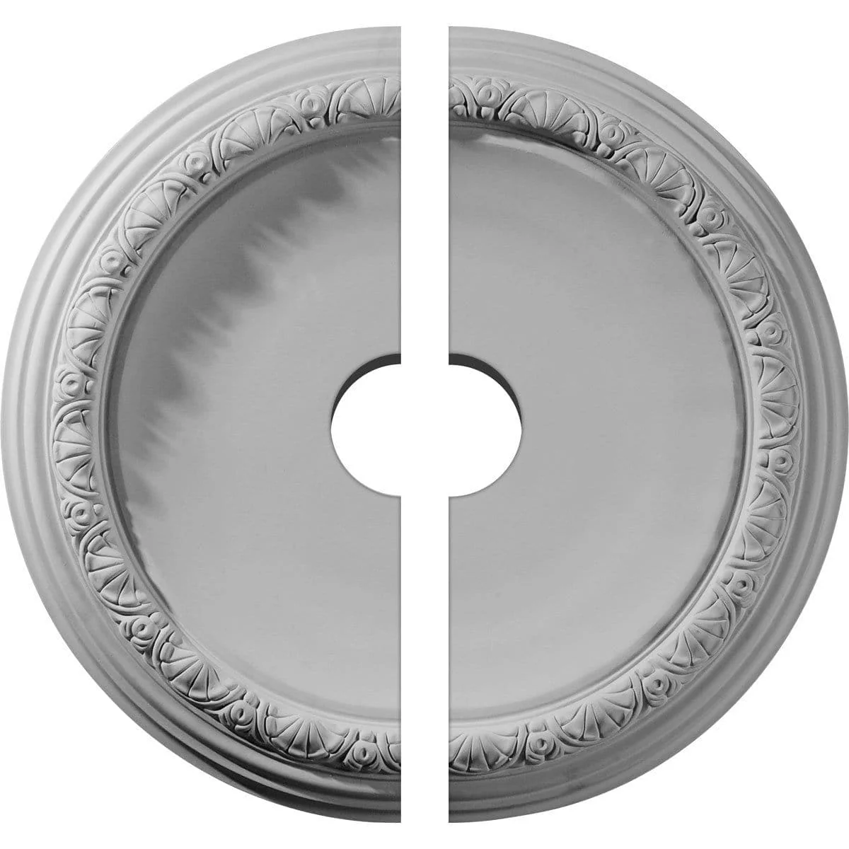 Ceiling Medallion, Two Piece (Fits Canopies up to 14 1/4")19 1/2"OD x 3 1/2"ID x 1 3/4"P