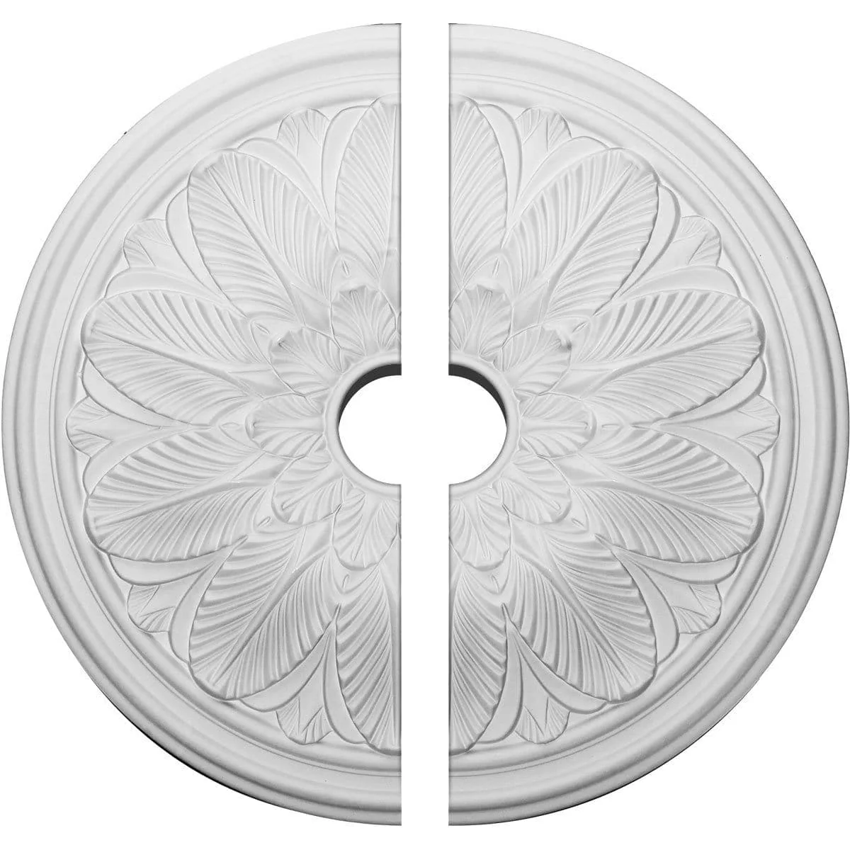 Ceiling Medallion, Two Piece (Fits Canopies up to 3 1/2")22 5/8"OD x 3 1/2"ID x 1 3/4"P