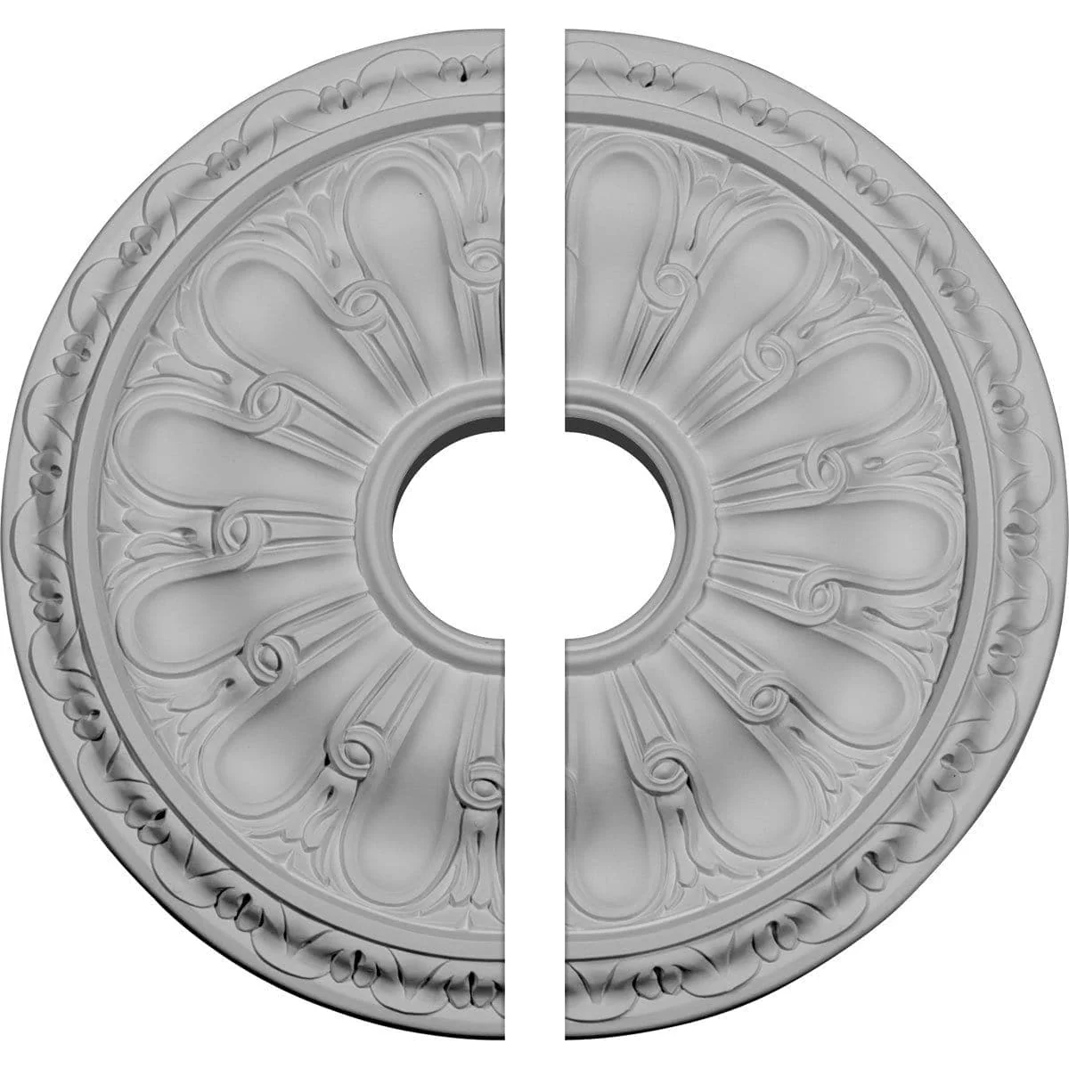 Ceiling Medallion, Two Piece (Fits Canopies up to 3 3/4")15 3/4"OD x 3 1/2"ID x 5/8"P