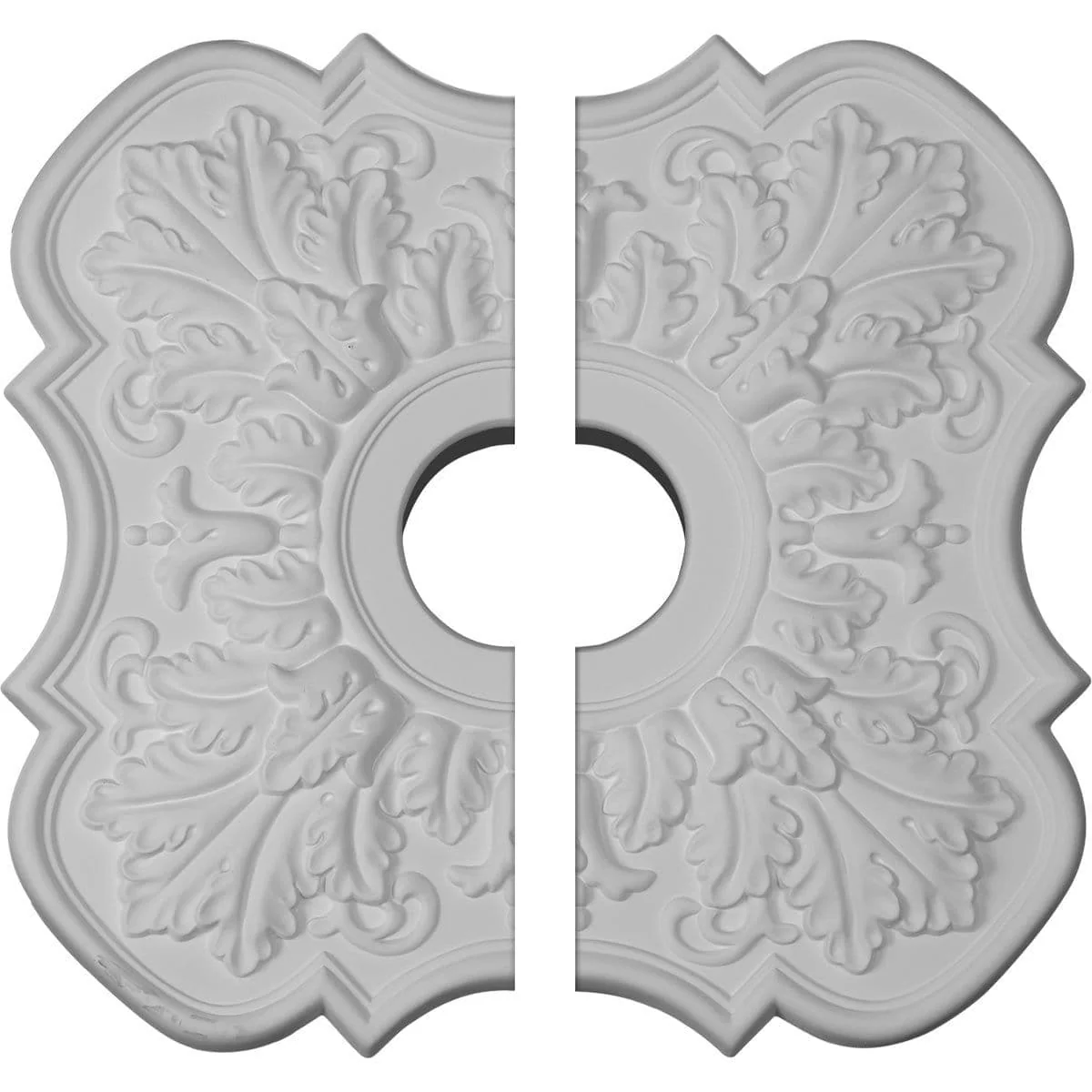 Ceiling Medallion, Two Piece (Fits Canopies up to 4 5/8")17 3/4"OD x 3 1/8"ID x 1"P