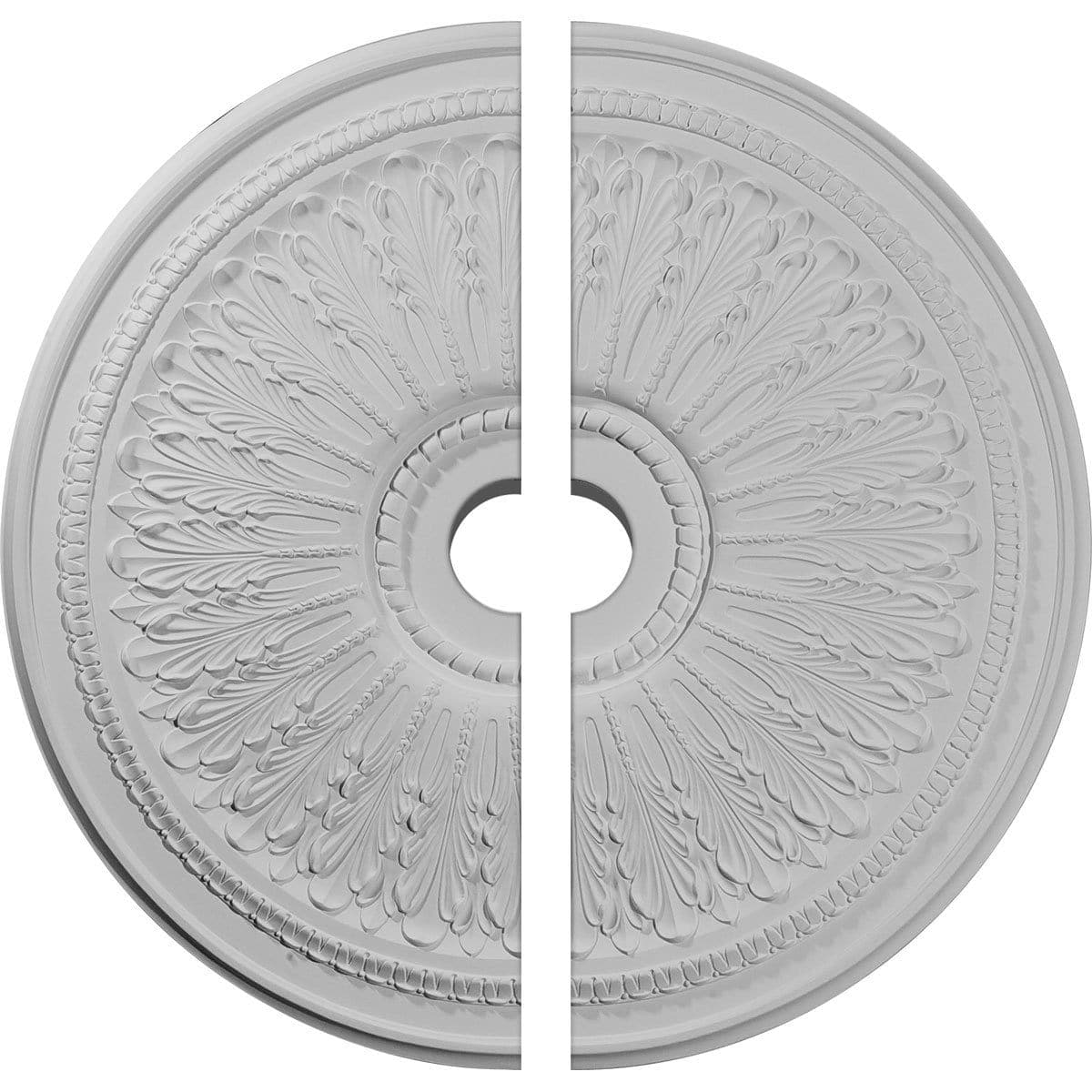 Ceiling Medallion, Two Piece (Fits Canopies up to 6 1/4")29 1/8"OD x 3 5/8"ID x 1"P