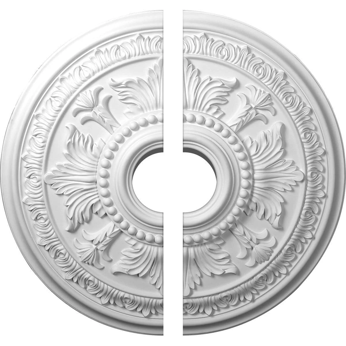 Ceiling Medallion, Two Piece (Fits Canopies up to 6 3/4")30 5/8"OD x 6"ID x 2 1/2"P