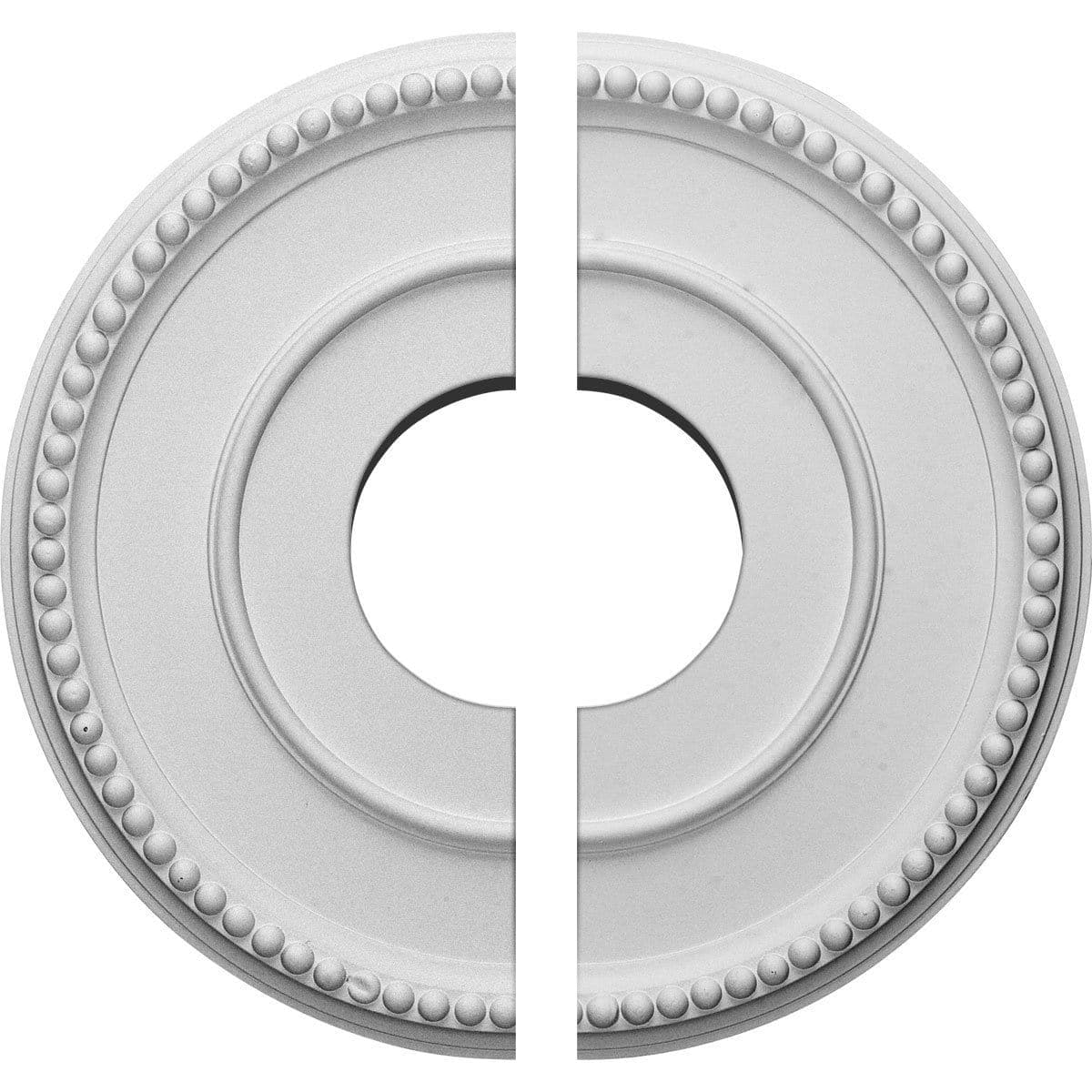 Ceiling Medallion, Two Piece (Fits Canopies up to 6 5/8")12 1/2"OD x 3 7/8"ID x 3/4"P