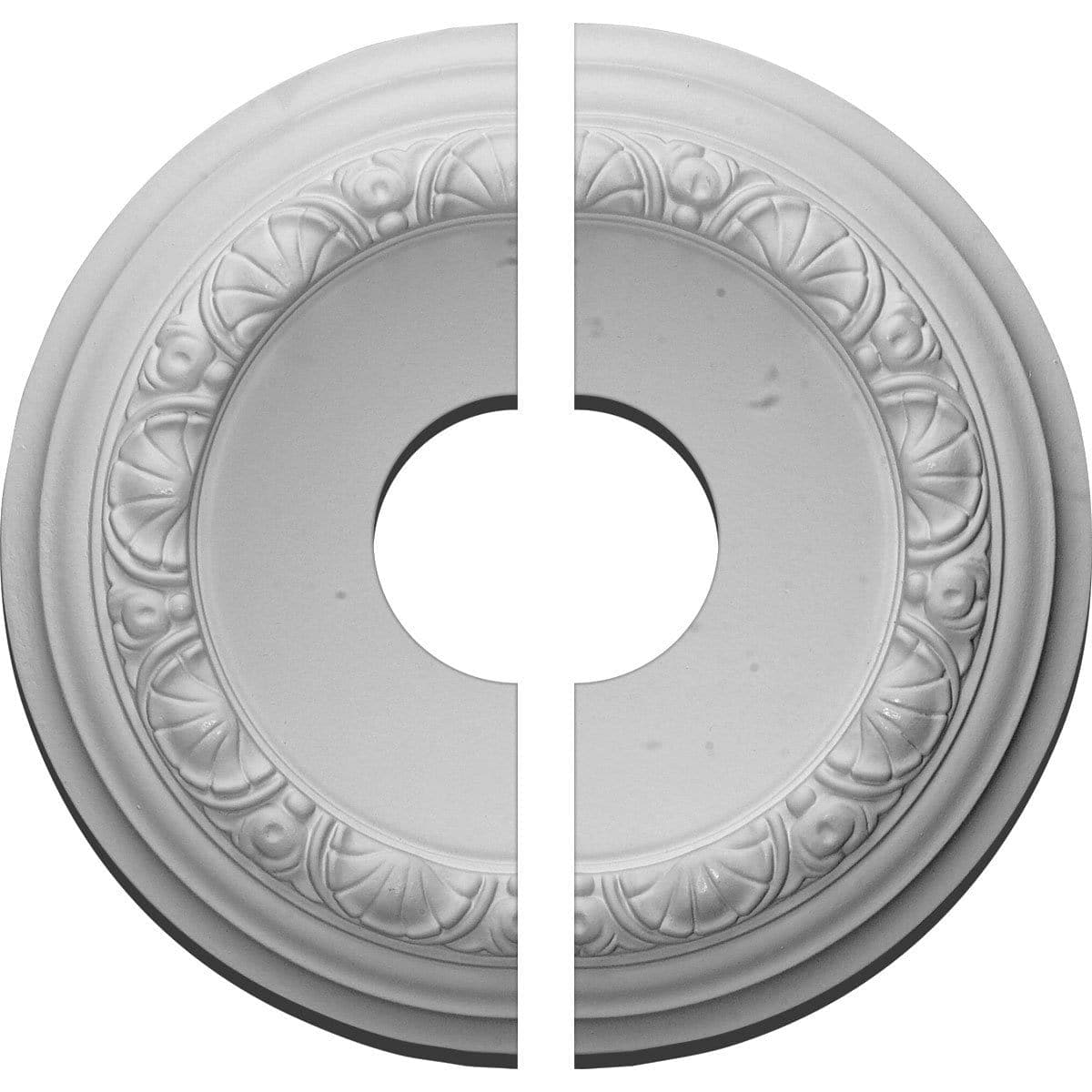 Ceiling Medallion, Two Piece (Fits Canopies up to 7 7/8")12 1/2"OD x 3 1/2"ID x 1 1/2"P