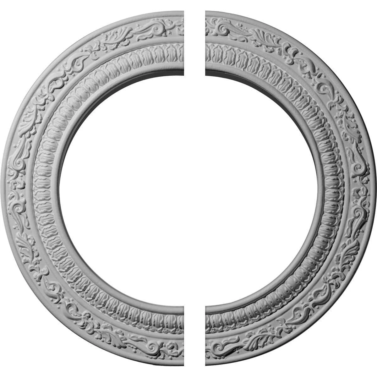 Ceiling Medallion, Two Piece (Fits Canopies up to 8")12"OD x 8"ID x 1/2"P