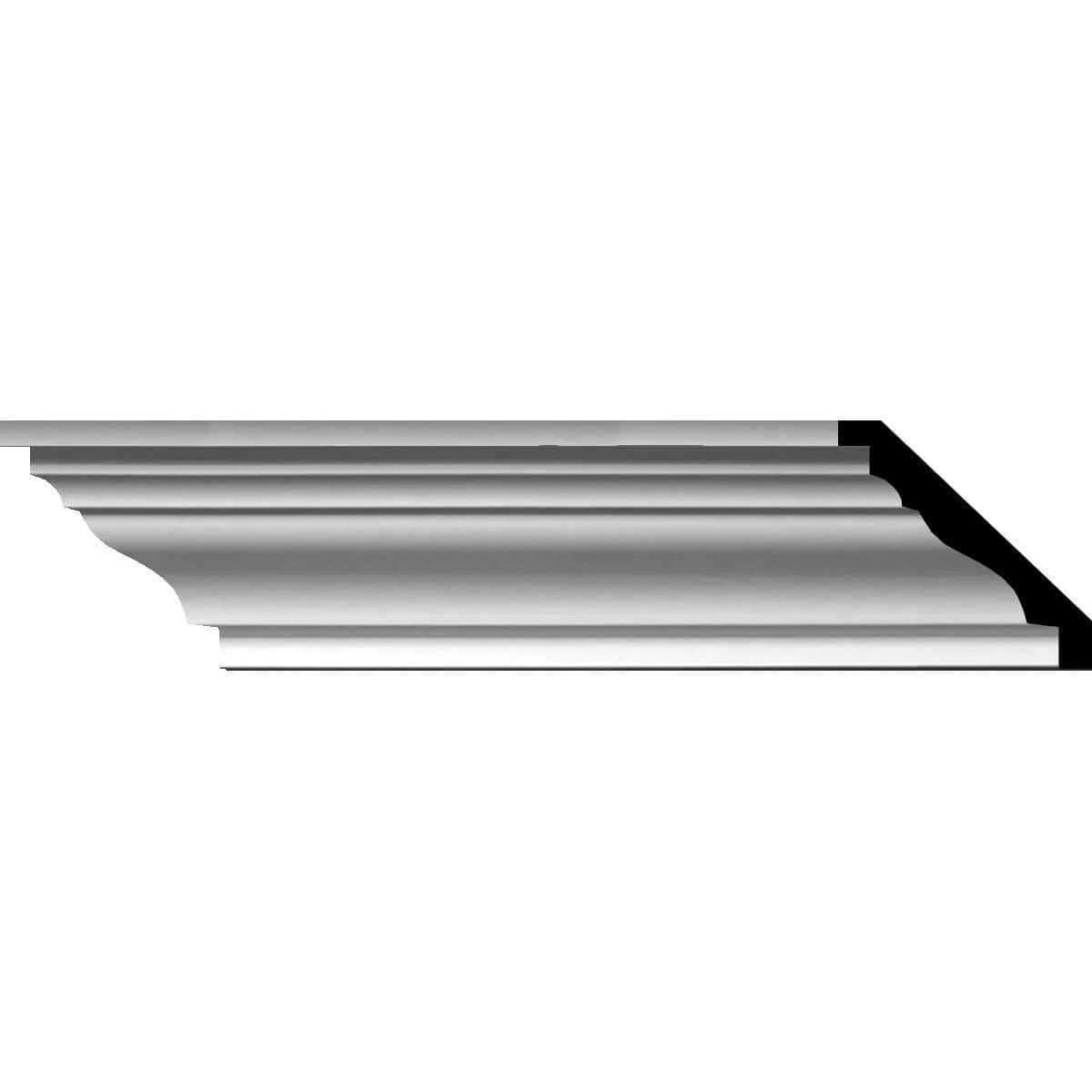 Classic Smooth Crown Moulding, 4"H x 4 5/8"P x 6 1/8"F x 94 1/2"L