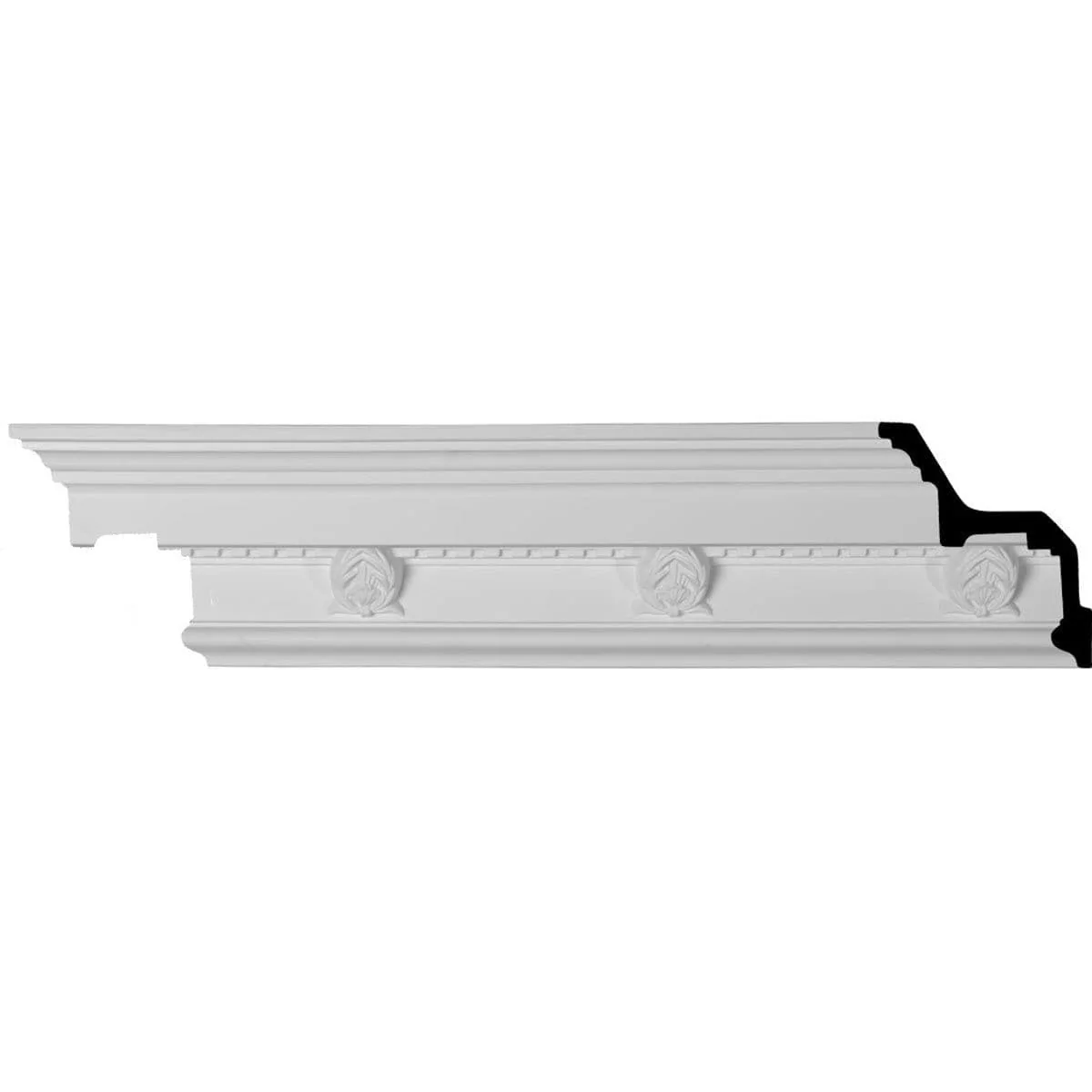 Cole Crown Moulding, 4 1/8"H x 5"P x 6 1/2"F x 94 1/2"L
