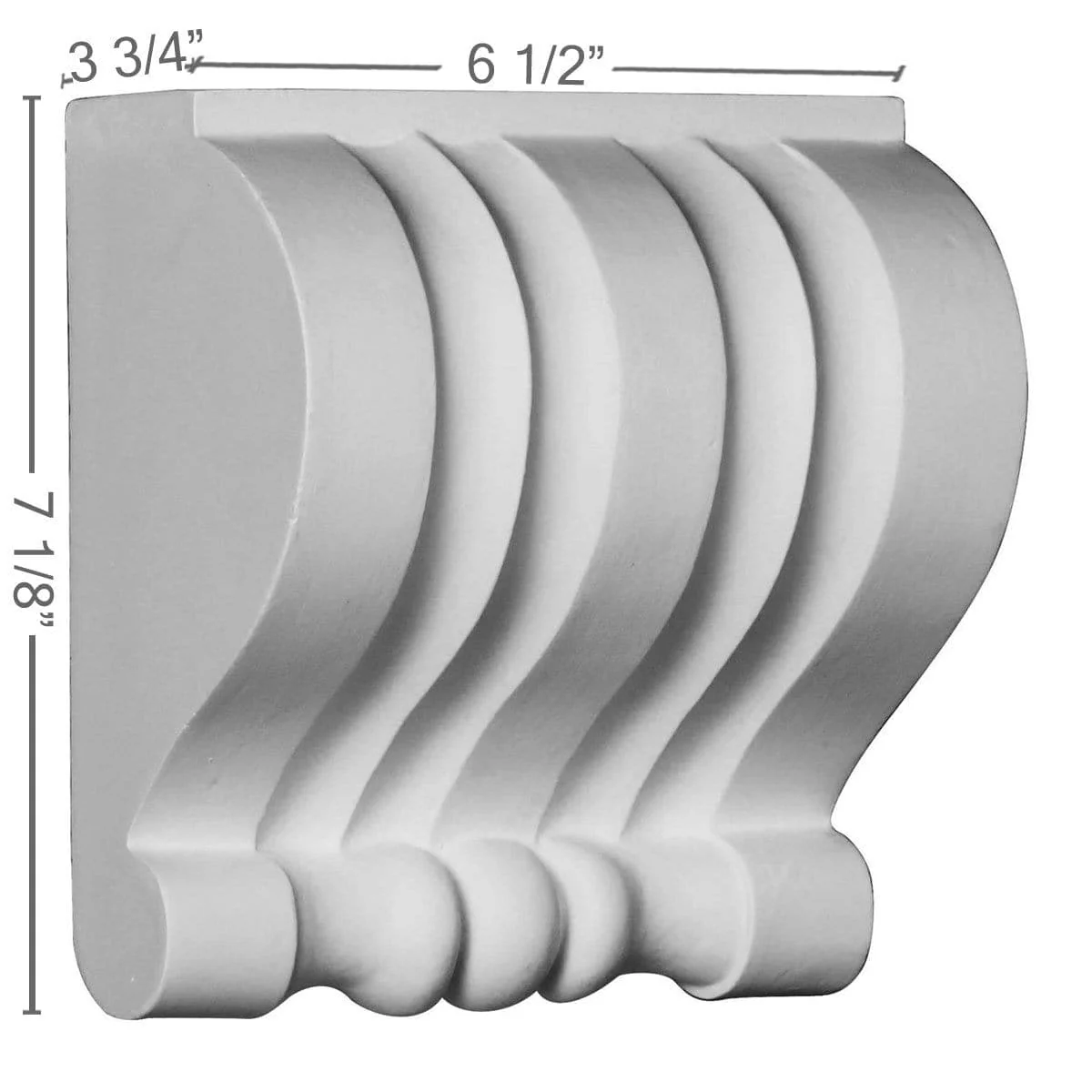 Corbel, 6 1/2"W x 3 3/4"D x 7 1/8"H