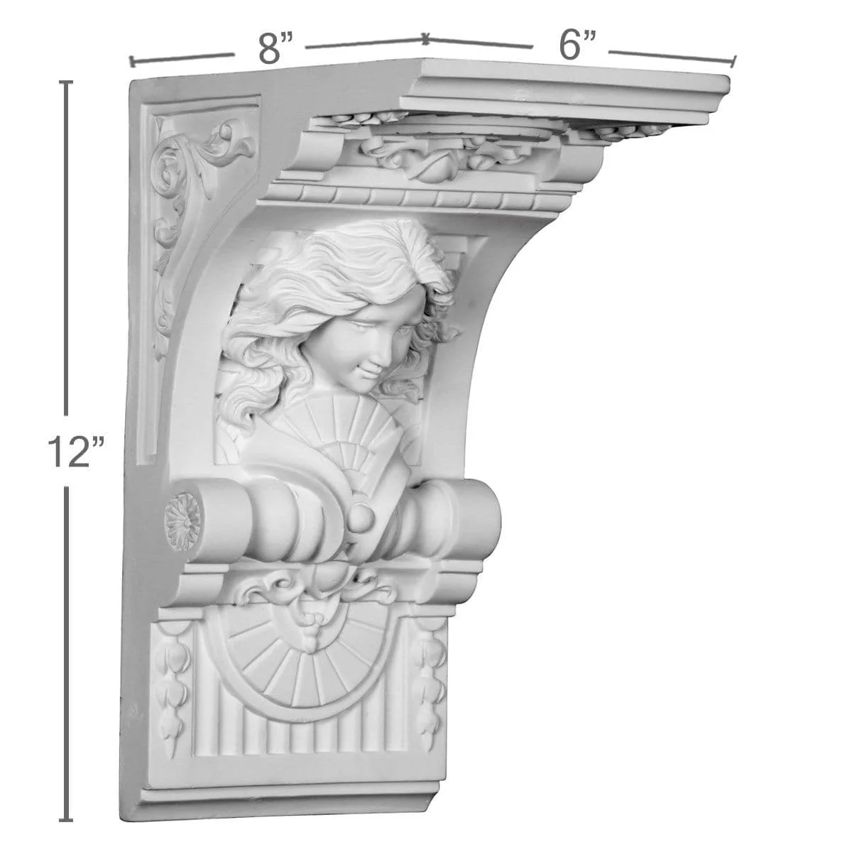 Corbel, 6"W x 8"D x 12"H