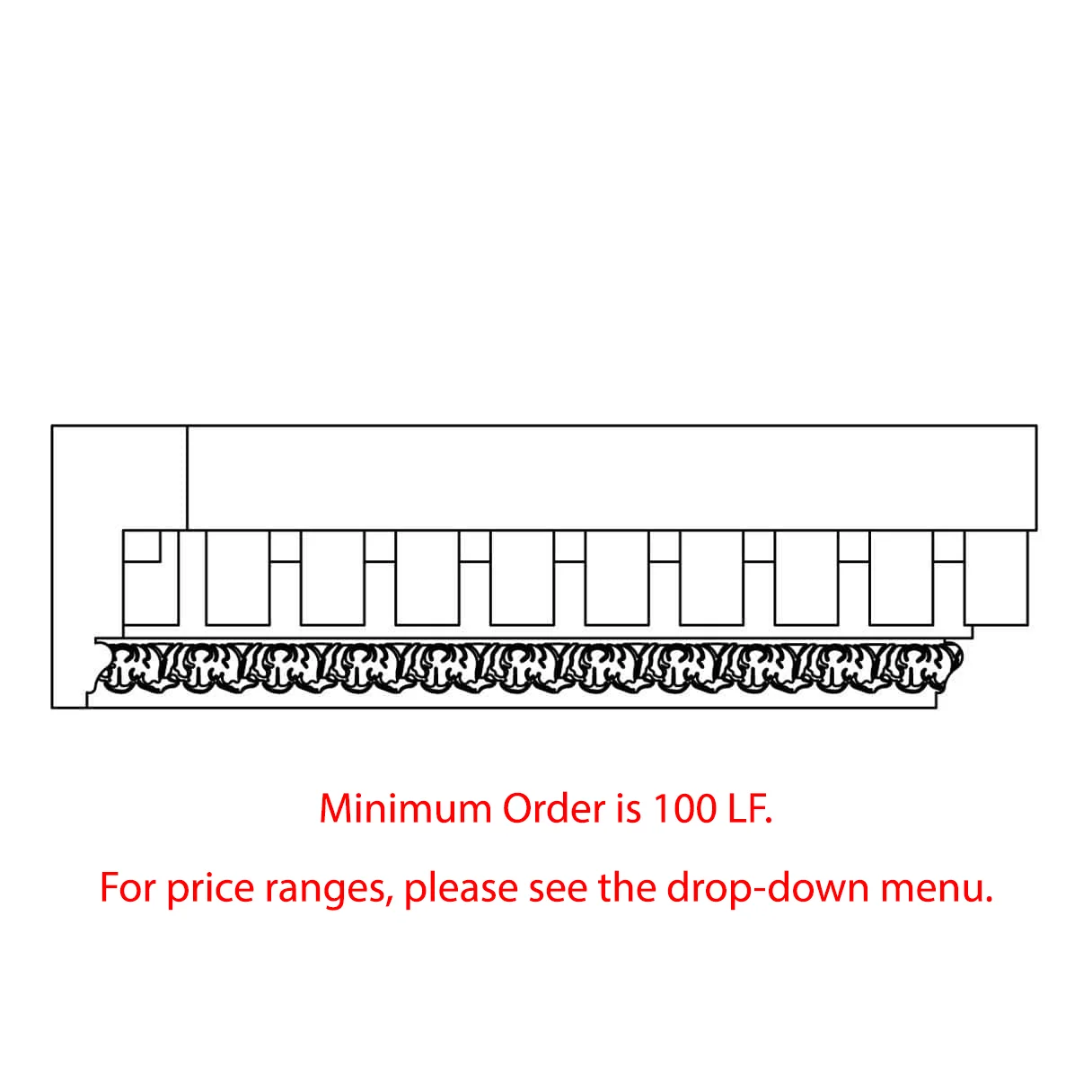 Custom Dentil, 1 3/8''w x 2 7/8''d