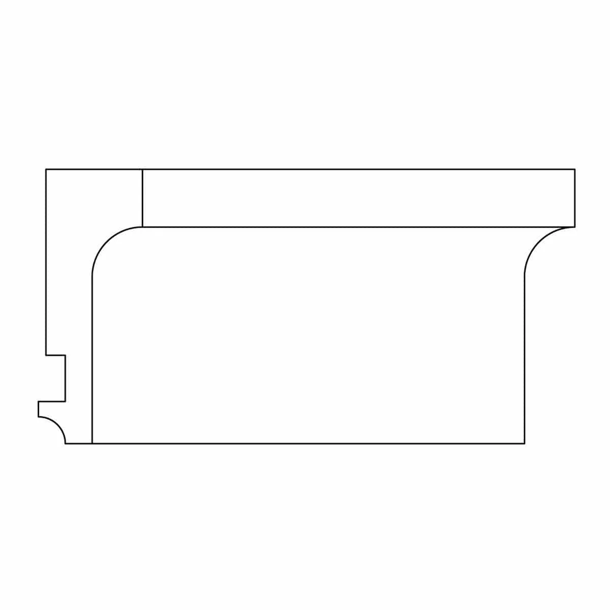Custom Scotia Fascia, 1 1/2''w x 4 1/2''d, Minimum Order Quantity 200 LF
