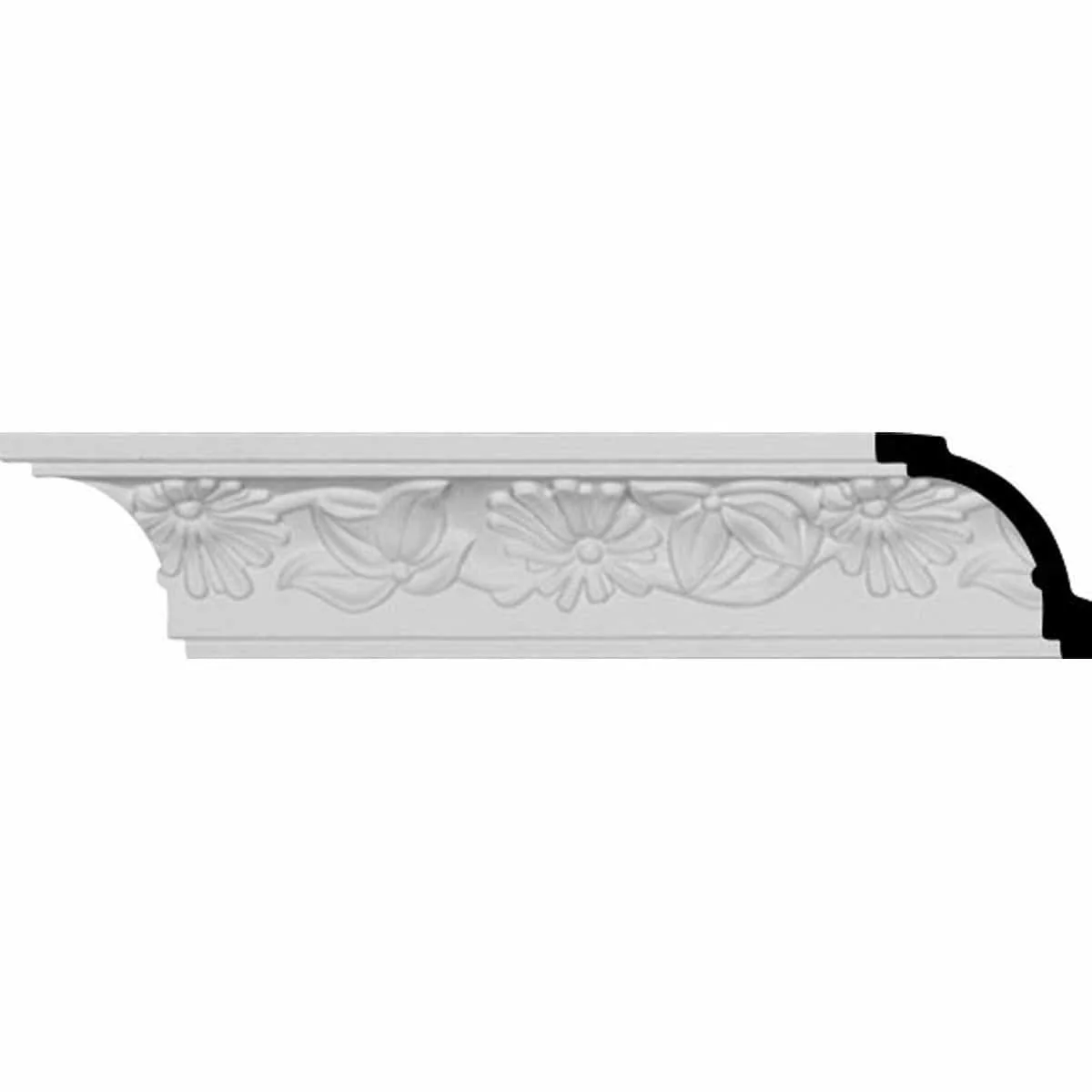 Damon Crown Moulding, 2 1/8"H x 1 7/8"P x 2 7/8"F x 94 1/2"L, (6 3/8" Repeat)