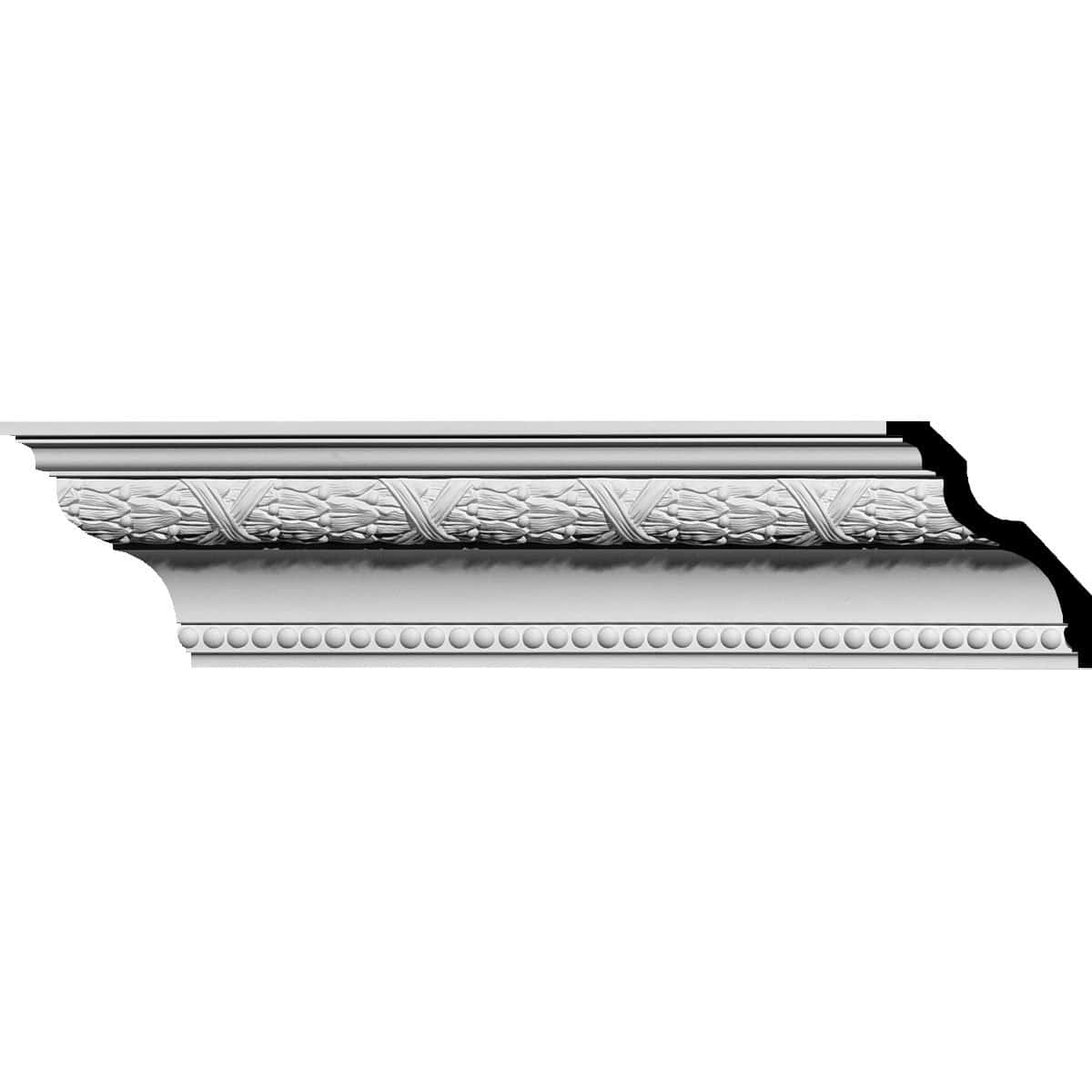 Dublin Crown Moulding, 4 1/2"H x 3 3/4"P x 6"F x 94 1/2"L
