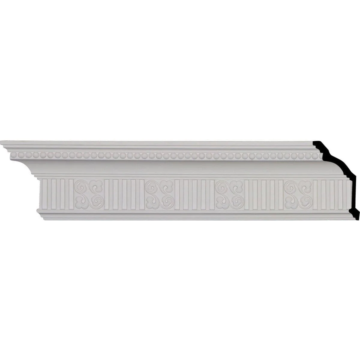 Edwards Crown Moulding, 4 3/4"H x 3 1/8"P x 5 3/8"F x 94 1/2"L, (3 7/8" Repeat)