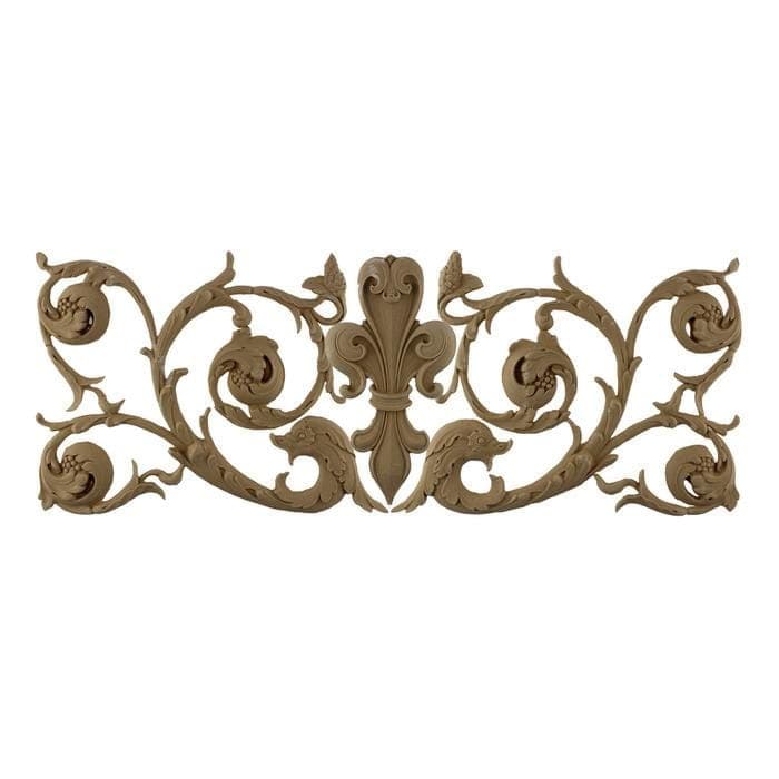 Fleur de Lis w/ Scrolls, 24"w x 10"h x 3/8"d, Made To Order, Minimum Order Amount $300