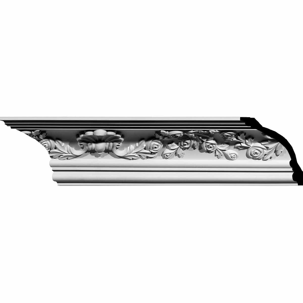 Flower Crown Moulding, 5 3/4"H x 5 7/8"P x 7 7/8"F x 94 1/2"L