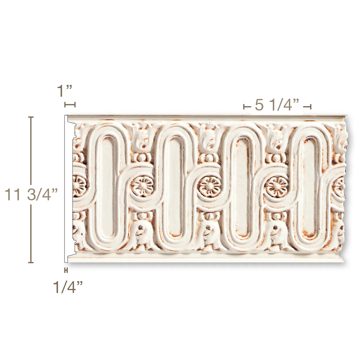 Frieze, 15/16" x 11 3/4" Resin