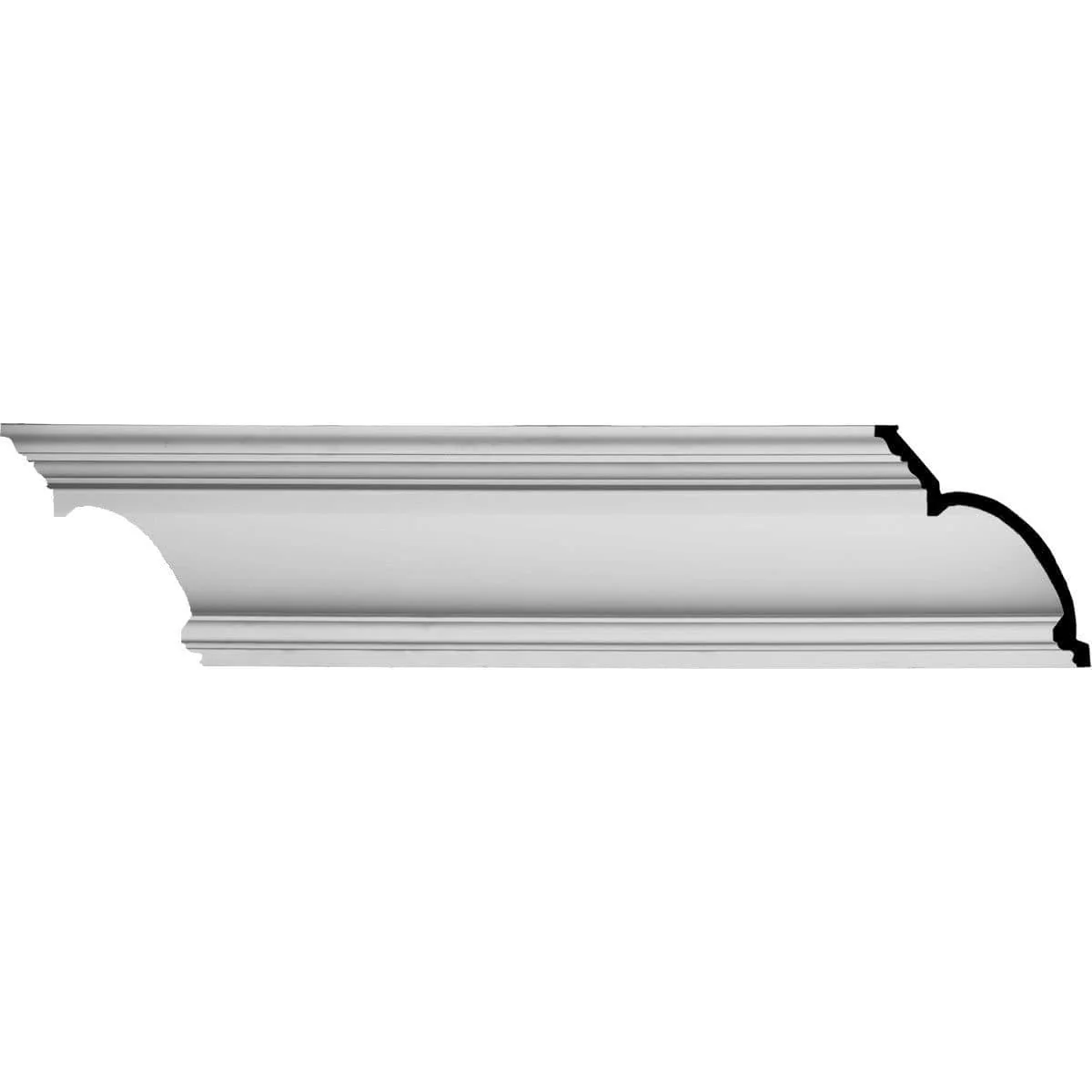 Foster Traditional Crown Moulding, 8 1/4"H x 6 5/8"P x 10 5/8"F x 94 1/2"L