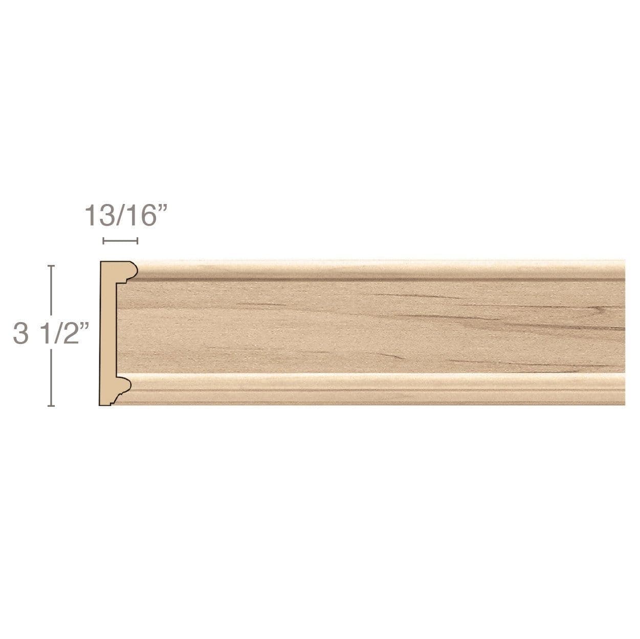 Frieze Moulding for 2 1/4" Inserts, 3 1/2" x 13/16" x 8' length