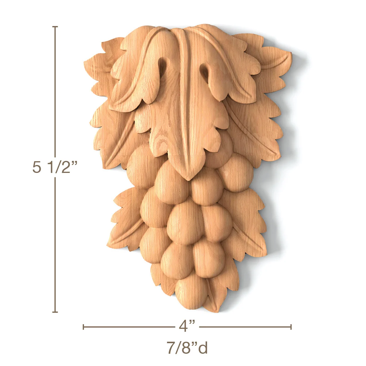 Vineyard Drop, 4"w x 5 1/2"h x 7/8"d, SPECIAL ORDER (3-6 Weeks)