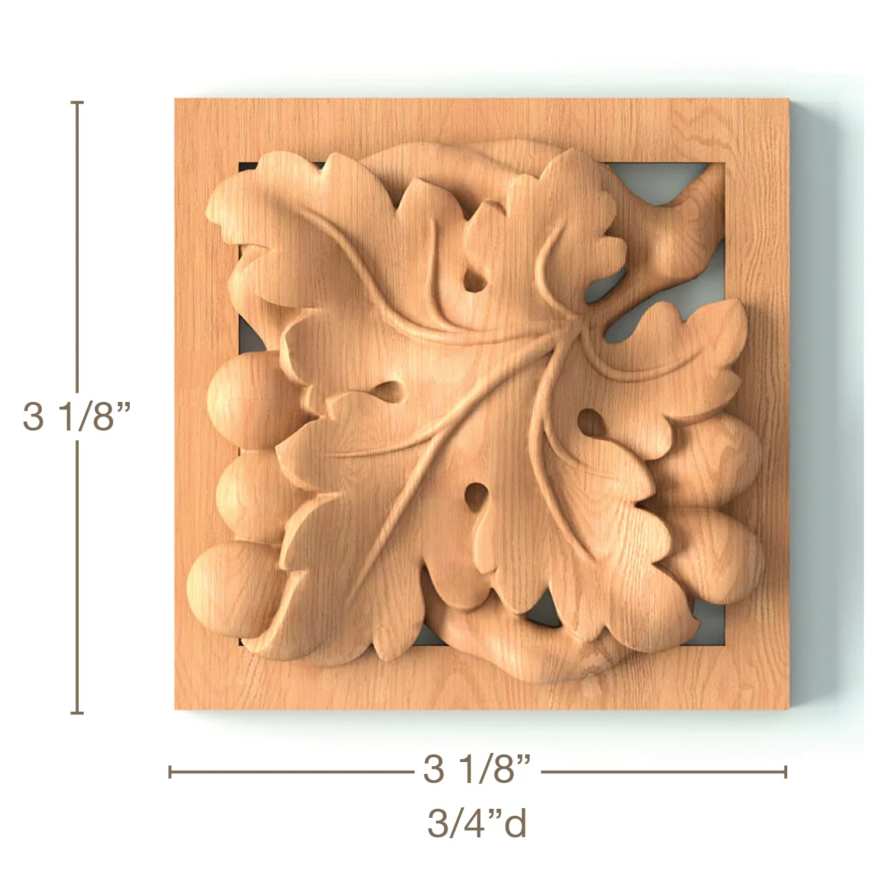 Grape Rossette, 3 1/8"w x 3 1/8"h x 3/4"d, SPECIAL ORDER (3-6 Weeks) - Image 3