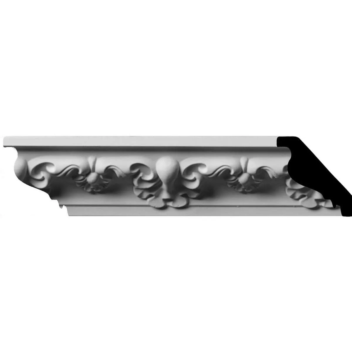 Hampshire Crown Moulding, 2"H x 2"P x 2 7/8"F x 94 1/2"L, (4 1/4" Repeat)