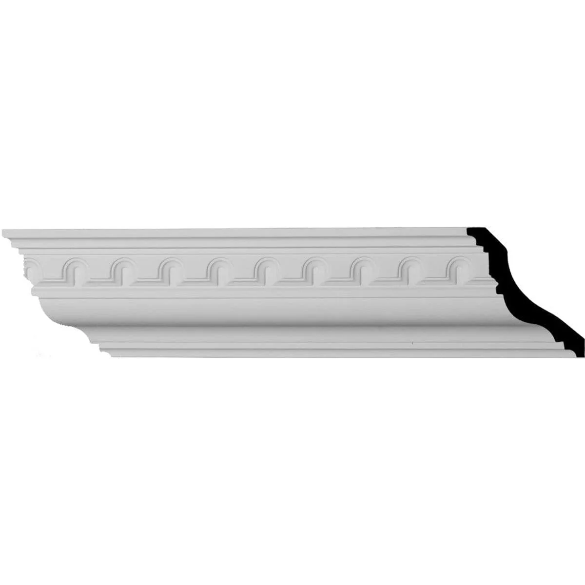 Heaton Crown Moulding, 5 1/8"H x 4 3/4"P x 7"F x 94 1/2"L
