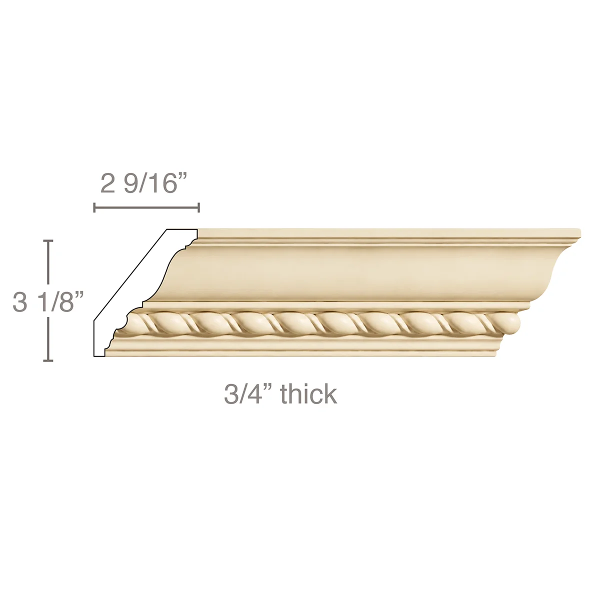 Large Rope, 4''w x 3/4''d