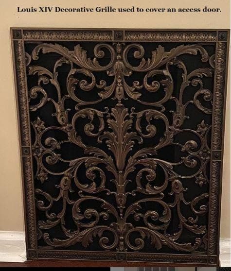 Louis XIV style grille for Duct Size of 12"- Please allow 1-2 weeks. - Image 6