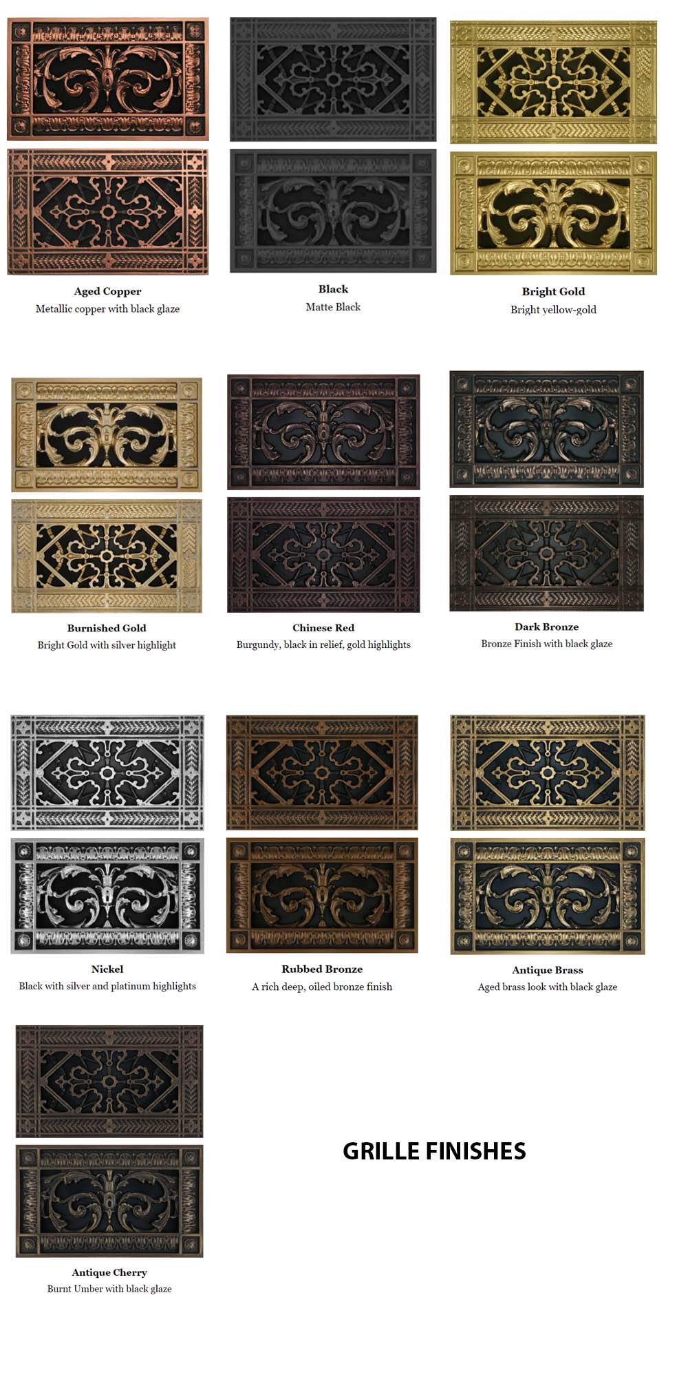 Louis XIV style grille for Duct Size of 20"- Please allow 1-2 weeks. - Image 10