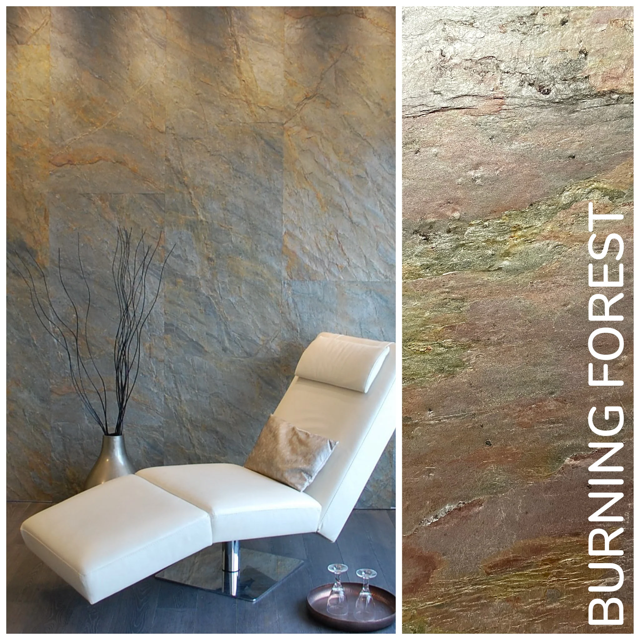 Burning Forest, Natural Slate Veneer - 24" W x 48" L - Sold By Panel - Image 6