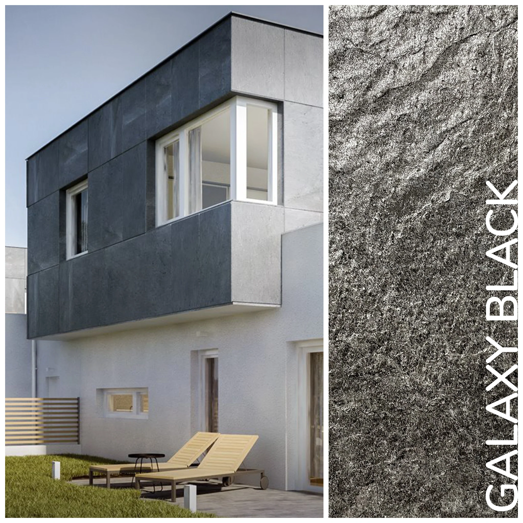 Galaxy Black, Natural Slate Veneer - Sample Sheet (11" L x 4" W) - Image 4
