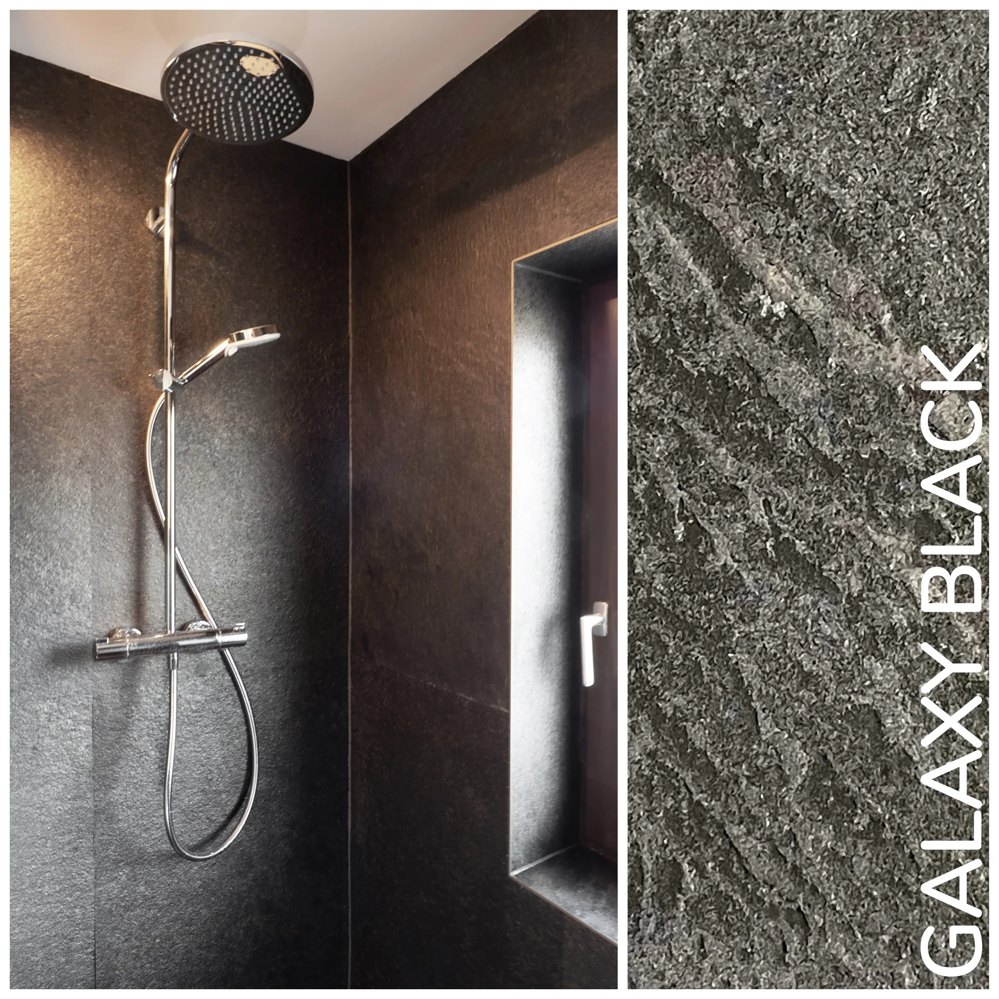 Galaxy Black, Natural Slate Veneer - Sample Sheet (11" L x 4" W) - Image 6