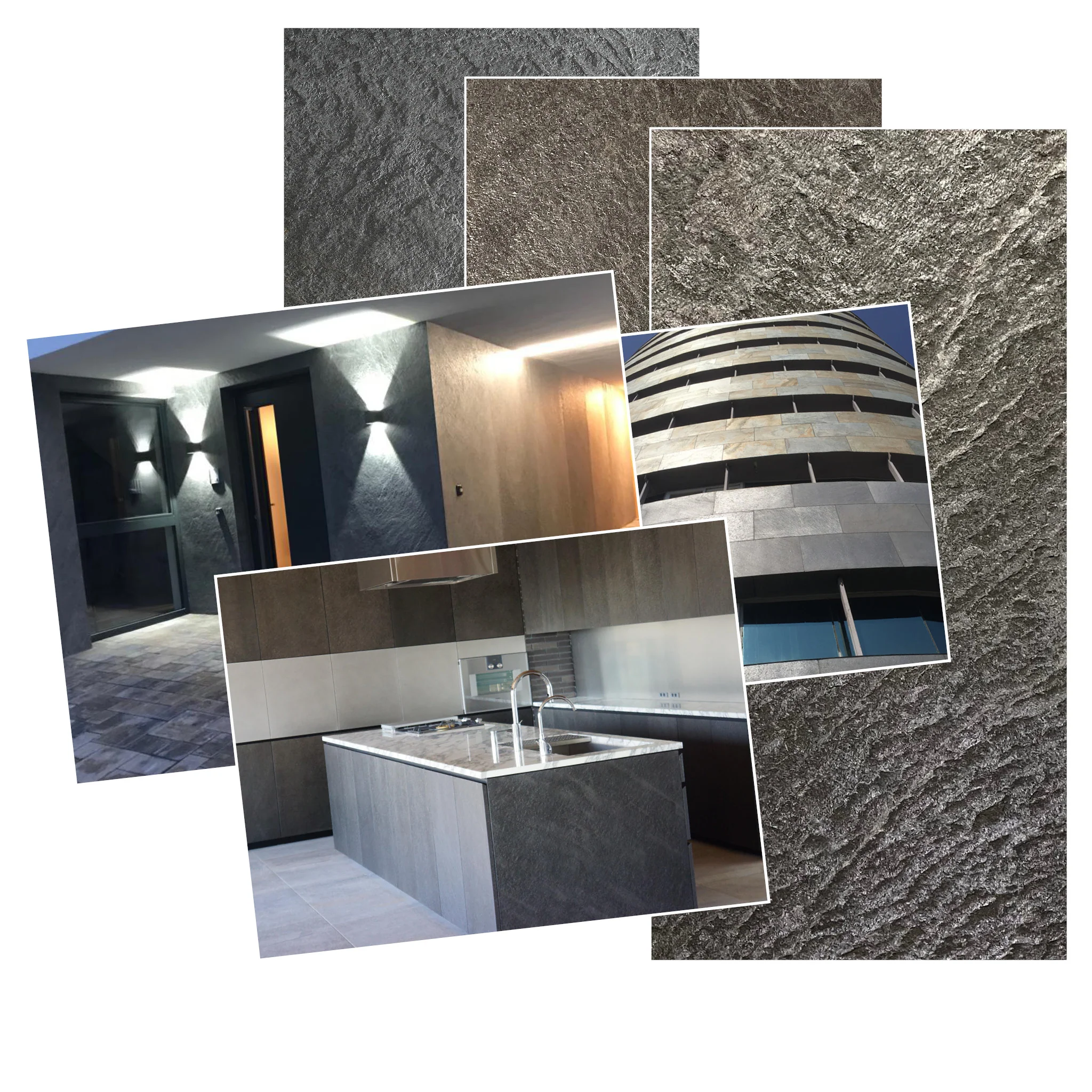 Galaxy Black, Natural Slate Veneer - Sample Sheet (11" L x 4" W) - Image 7