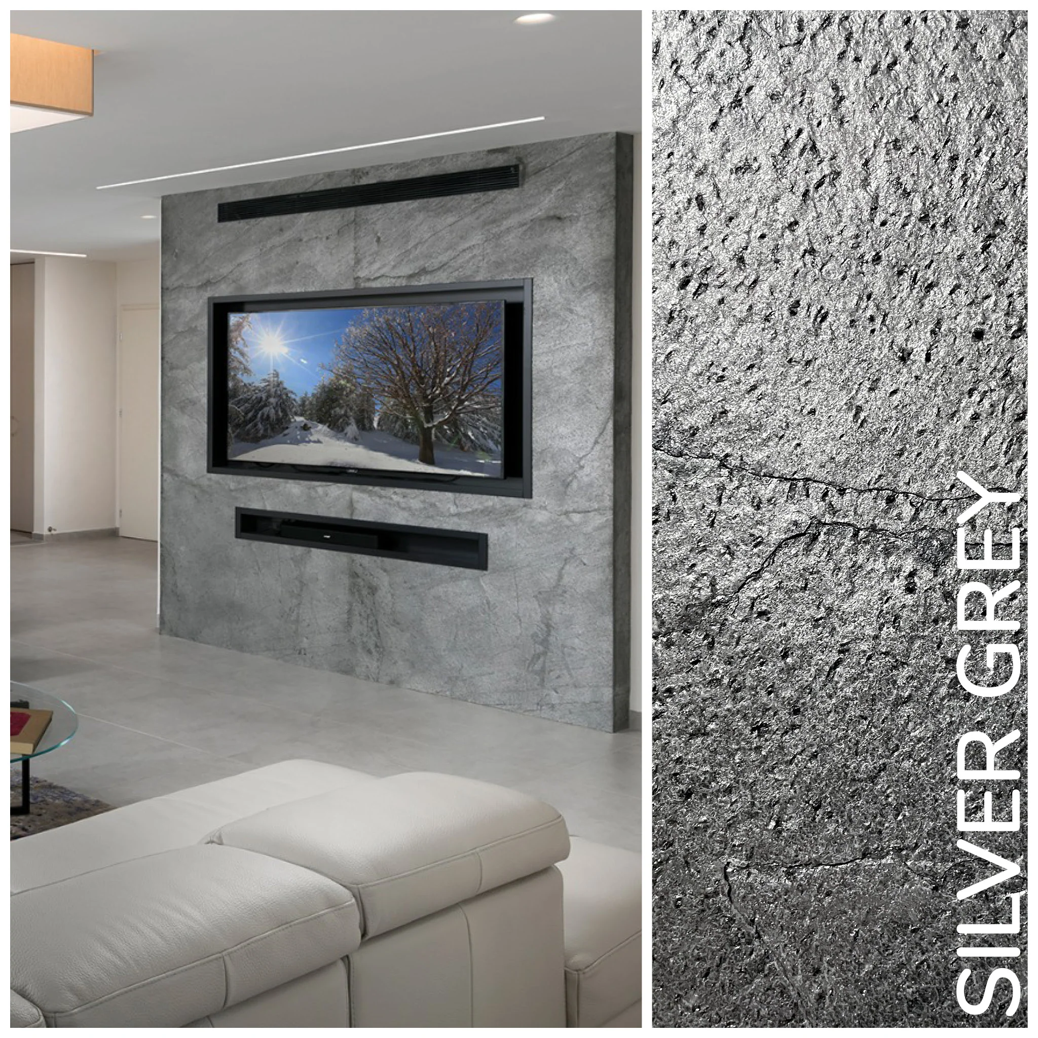 Silver Grey, Natural Slate Veneer - Sample Sheet (11" L x 4" W) - Image 5