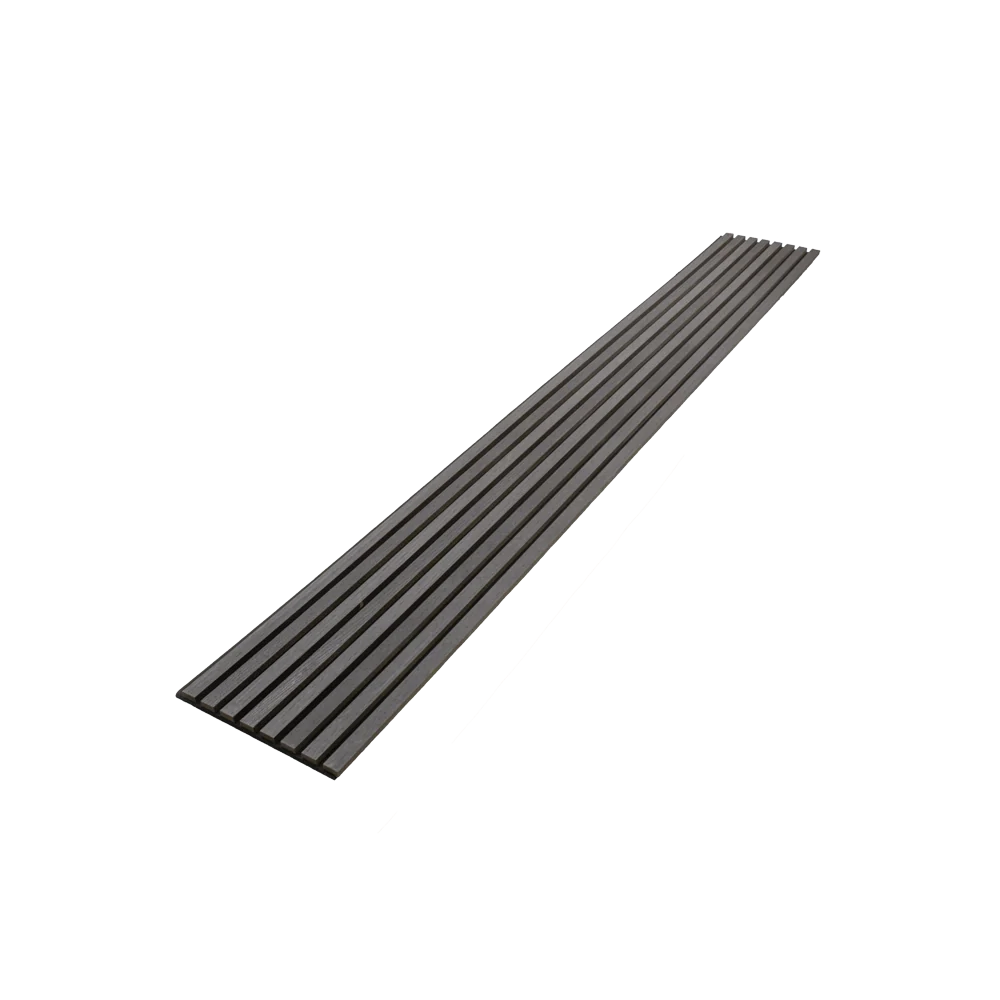 Matte Black Oak Acoustic Panel, Veneer 1" Wide Slats - Harmony Series - Sold 2 Panels Per Carton - Image 5
